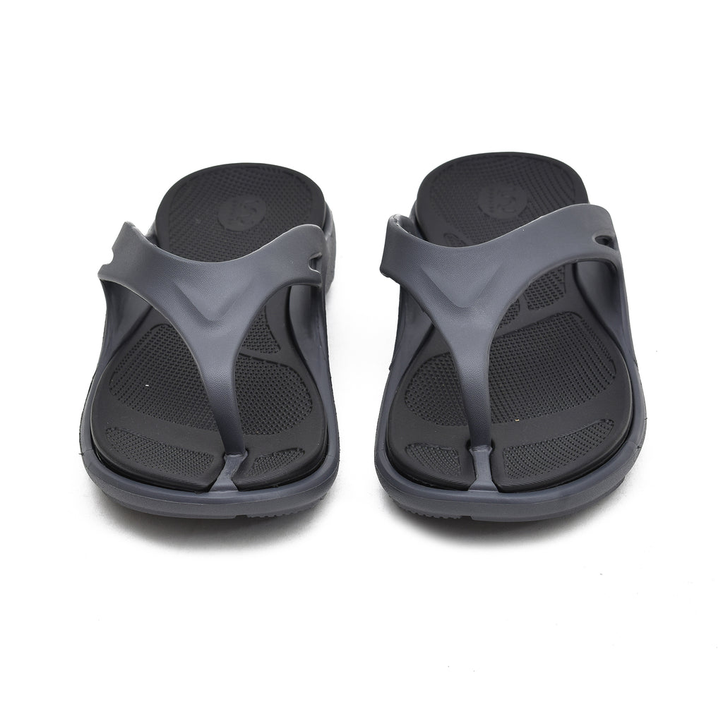 Doubleu Bermuda Men Comfortable Recovery Footwear Grey Black