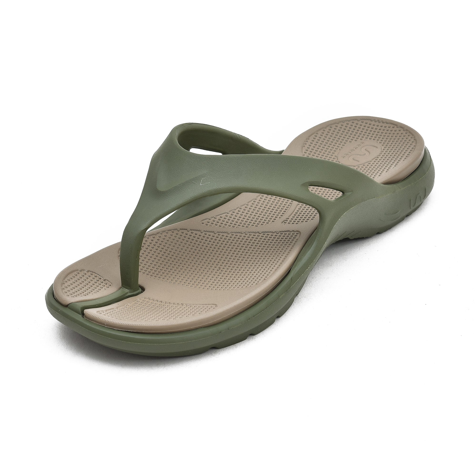 Doubleu Bermuda Men Comfortable Recovery Footwear Olive Khaki