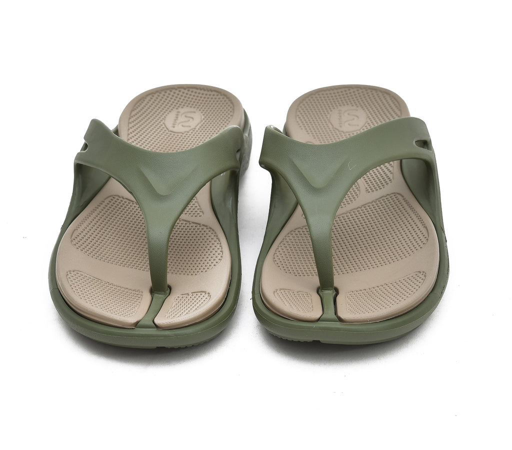 Doubleu Bermuda Men Comfortable Recovery Footwear Olive Khaki