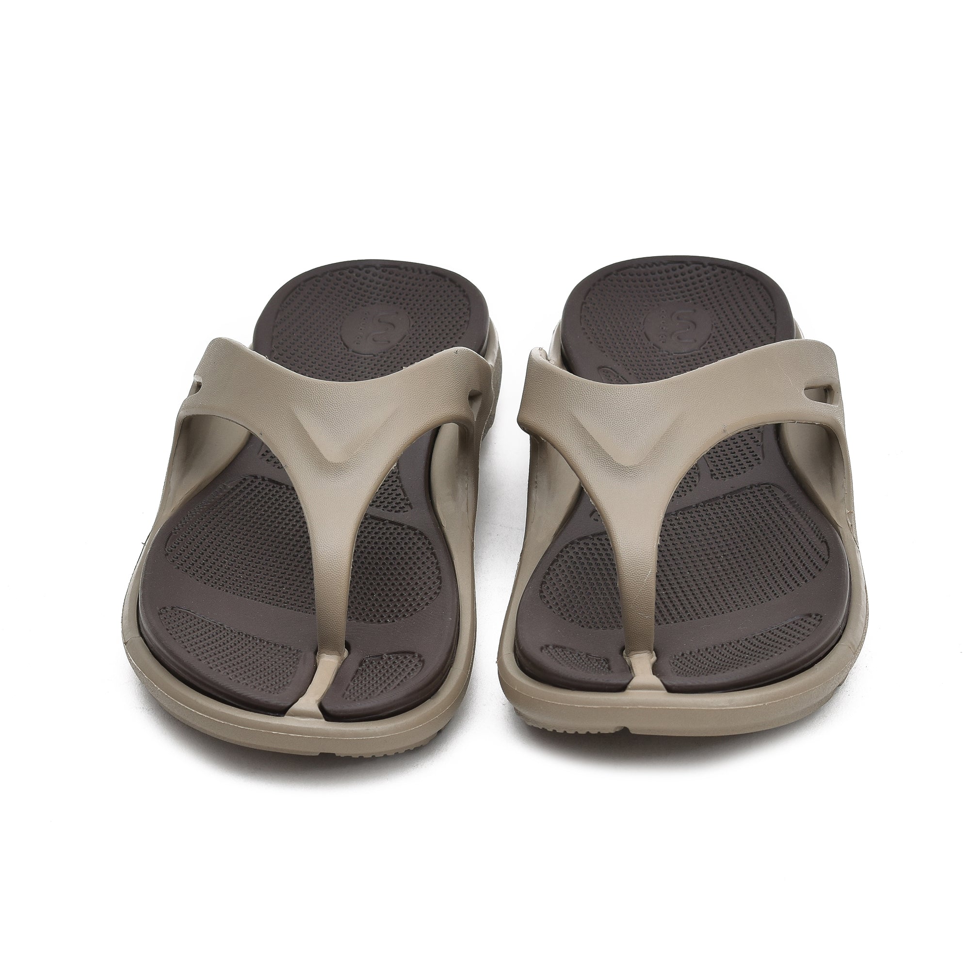 Doubleu Bermuda Men Comfortable Recovery Footwear Khaki Carbon Brown