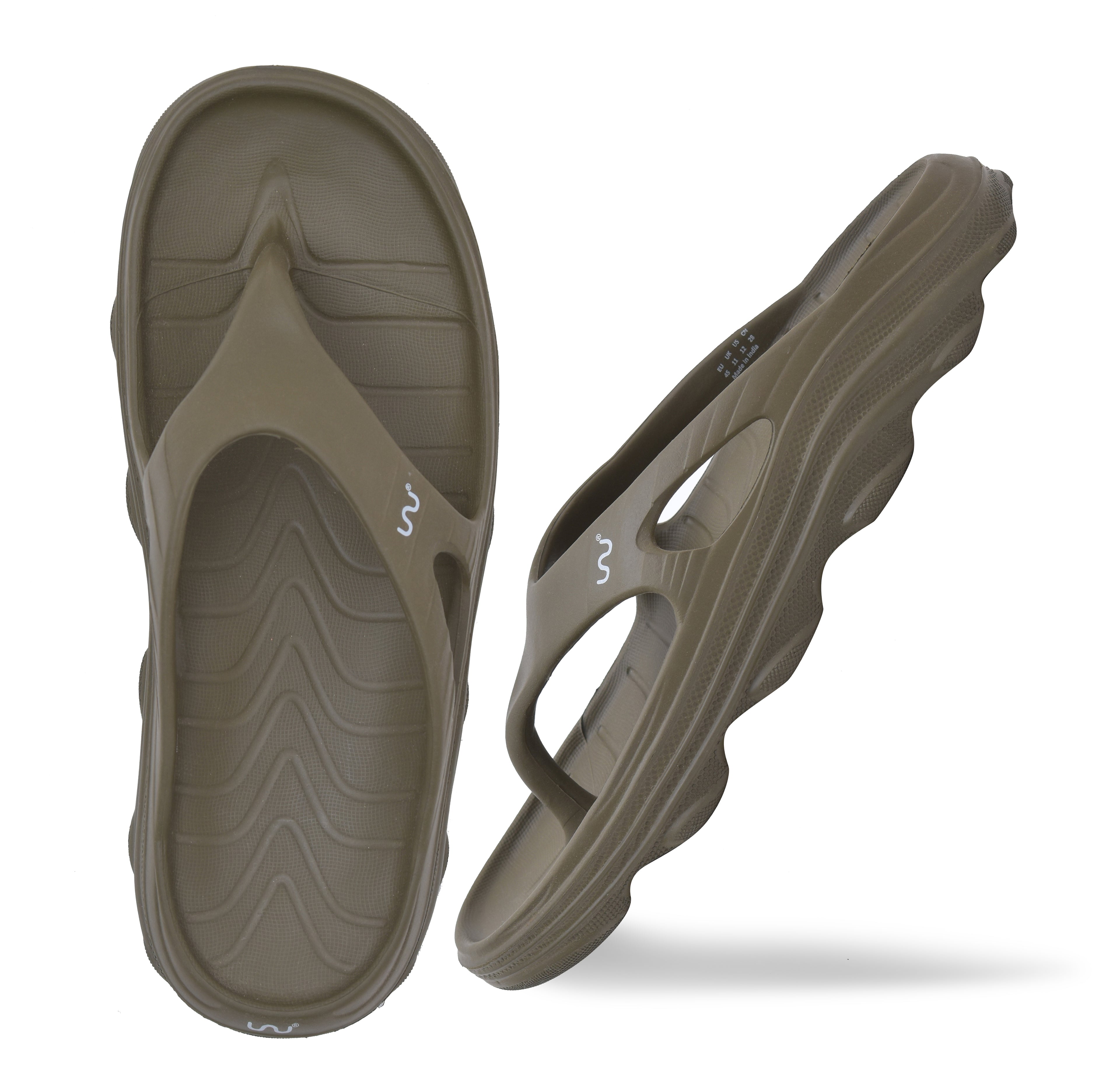 Doubleu Riva Women Marble Comfortable Recovery Footwear Olive Green