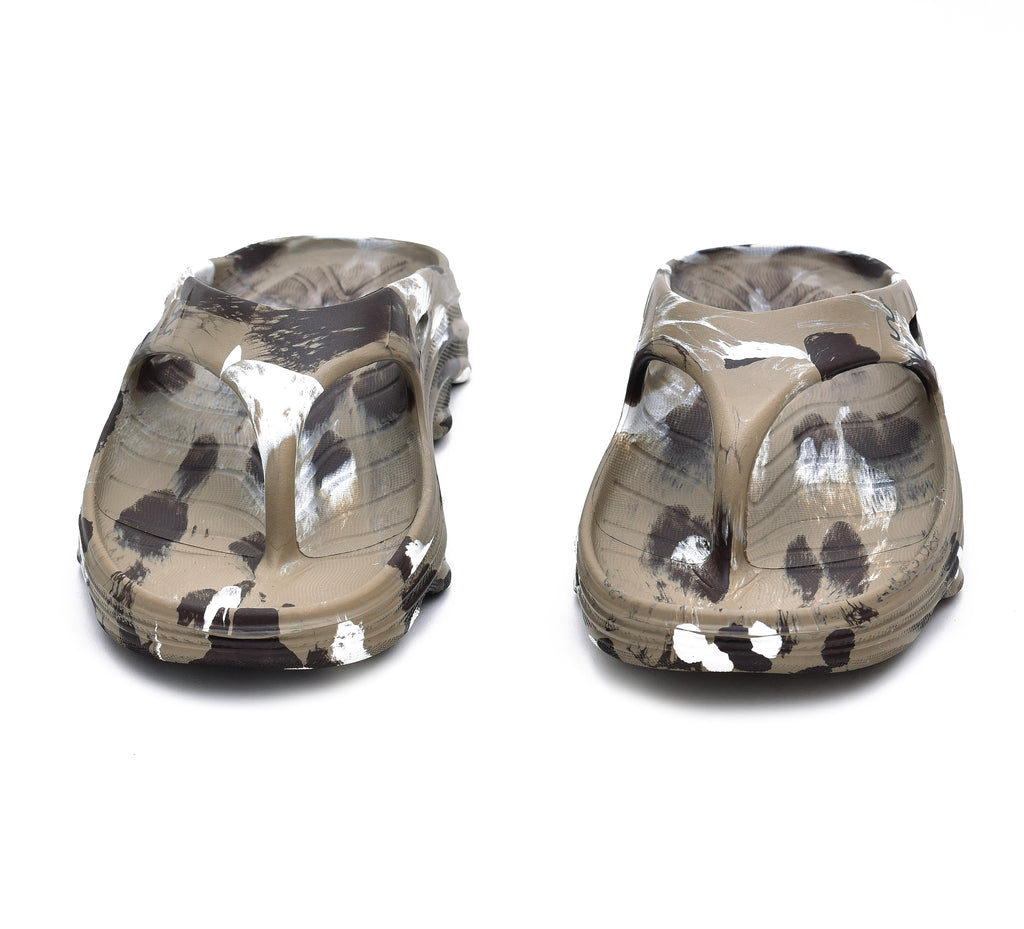 Doubleu Riva Men Marble Comfortable Recovery Footwear