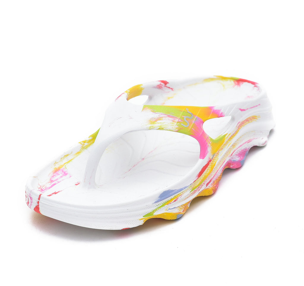 Doubleu Riva Women Marble Comfortable Recovery Footwear White Candy