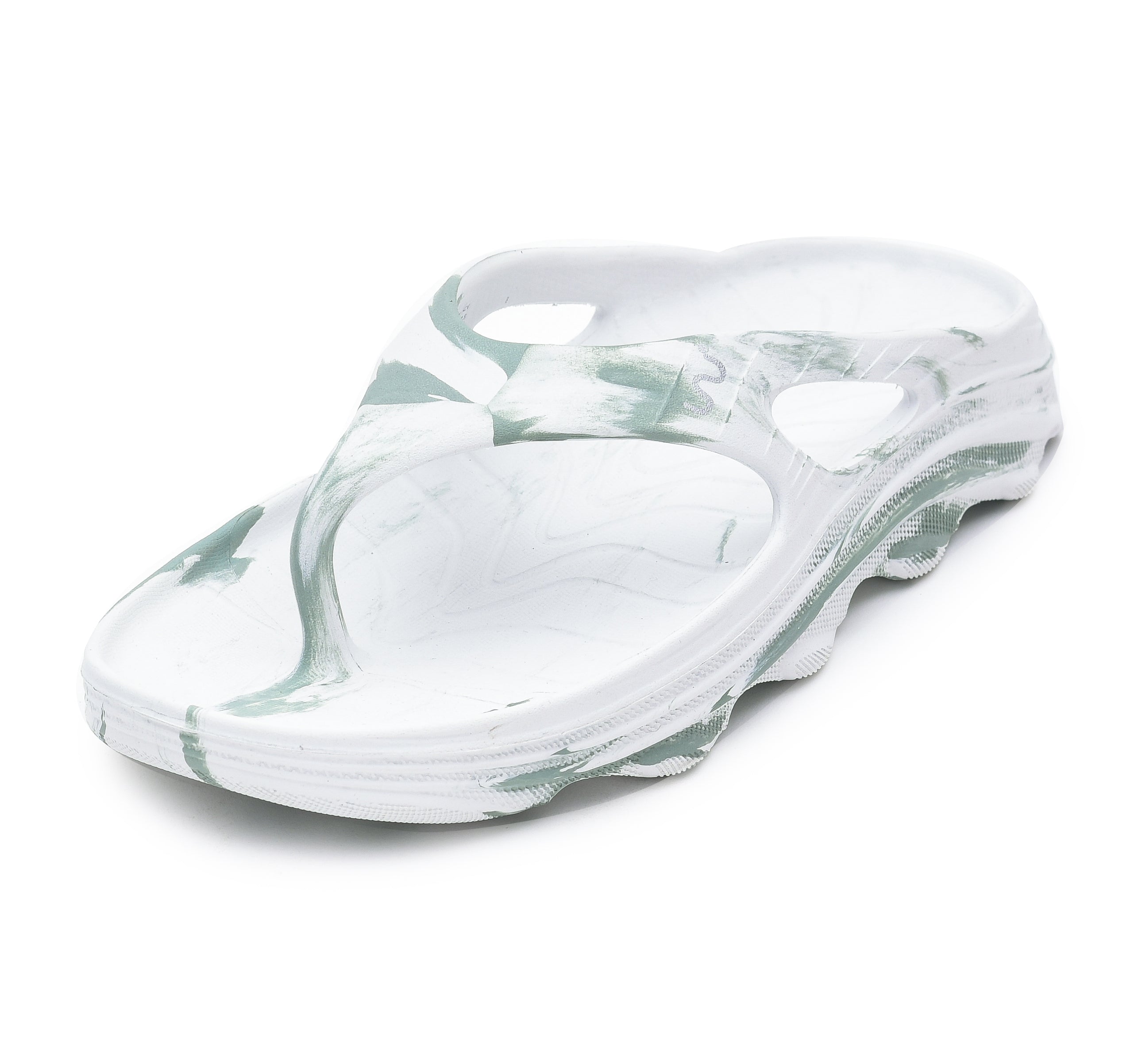 Doubleu Riva Women Marble Comfortable Recovery Footwear White Sage Green
