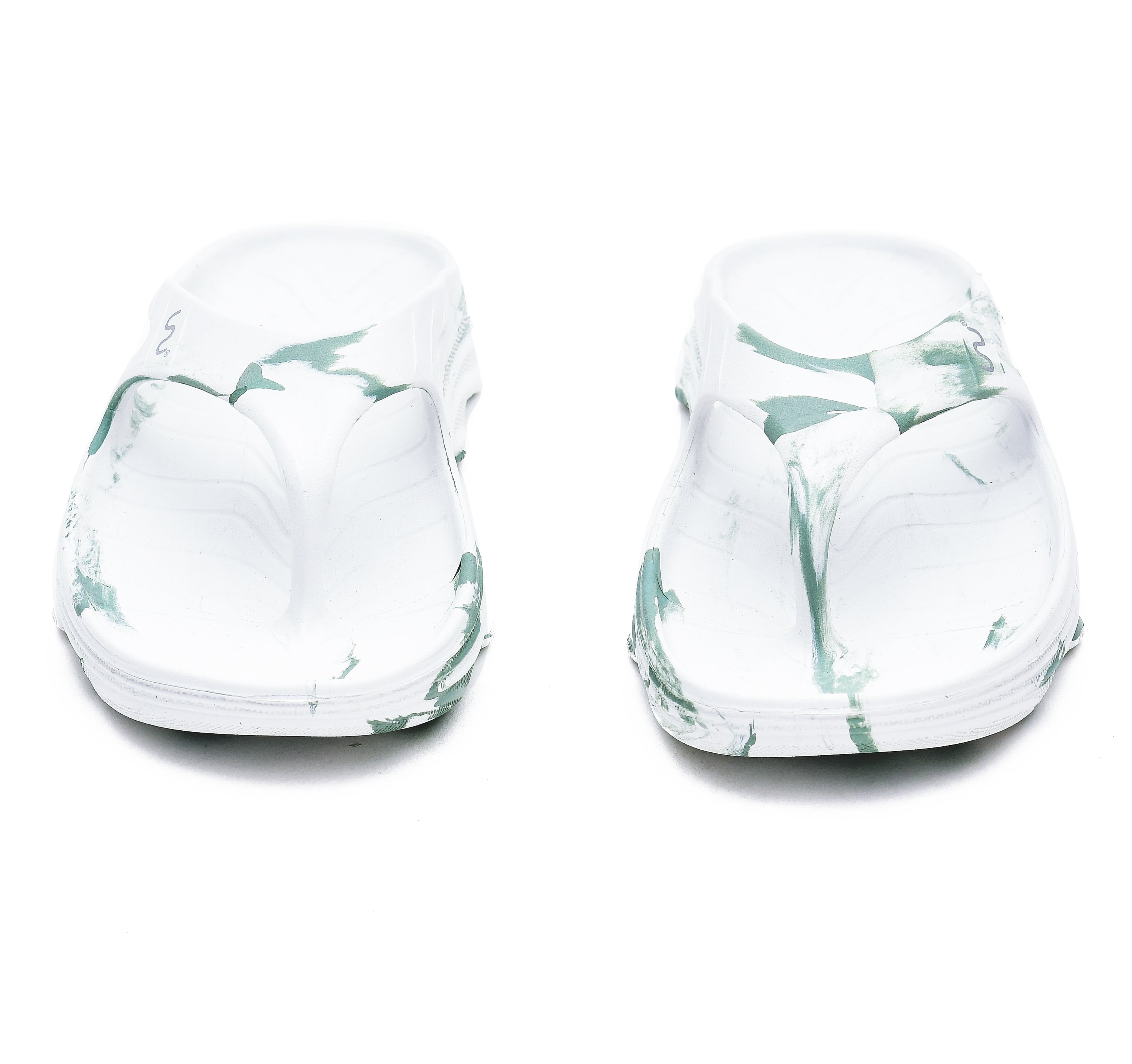 Doubleu Riva Women Marble Comfortable Recovery Footwear White Sage Green