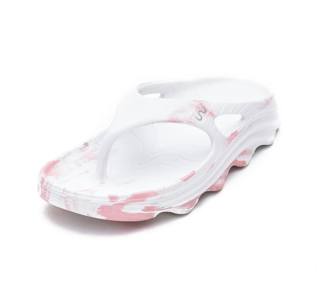 Doubleu Riva Women Marble Comfortable Recovery Footwear White Rossafever