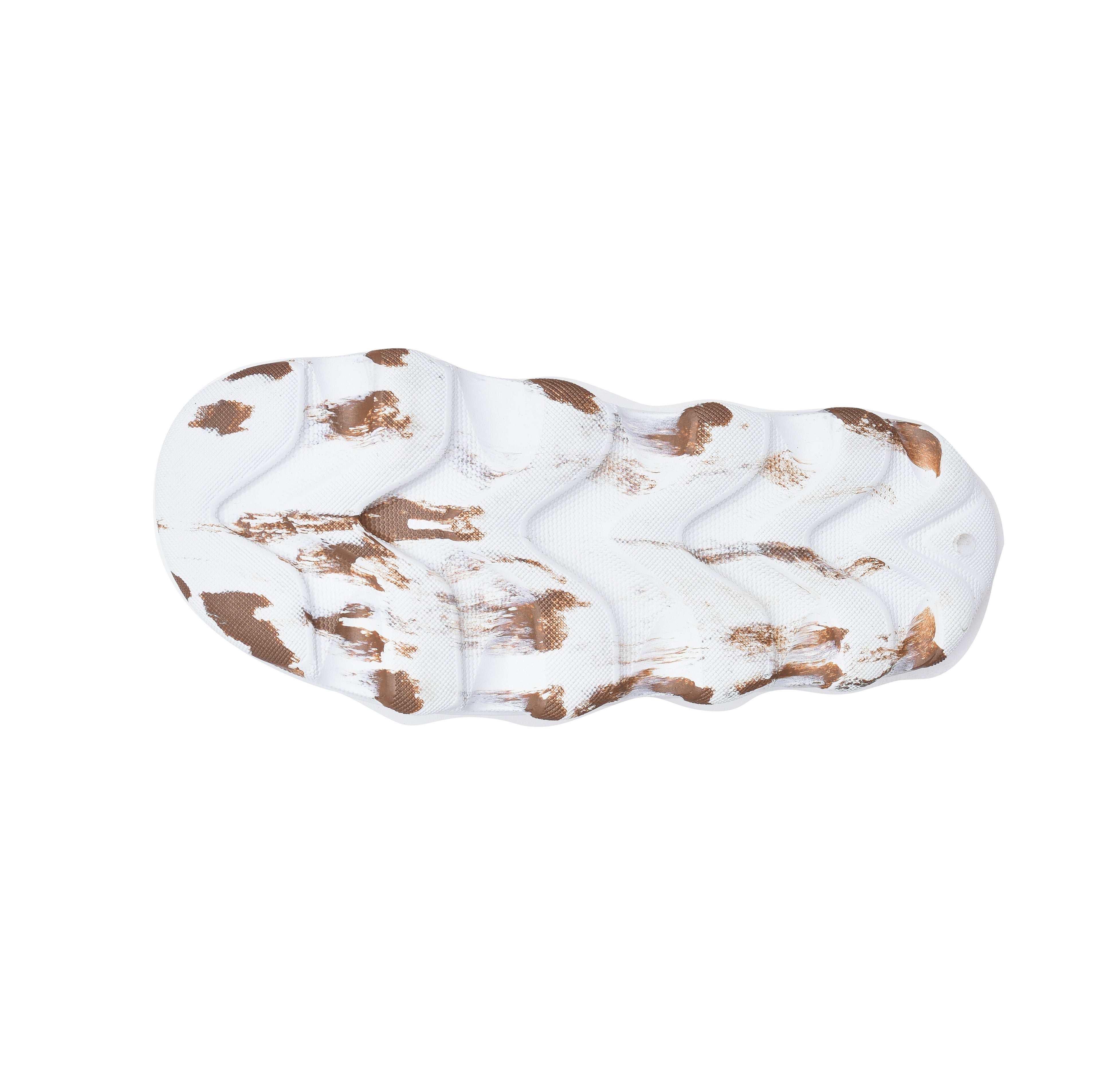 Doubleu Riva Women Marble Comfortable Recovery Footwear White Bronzo