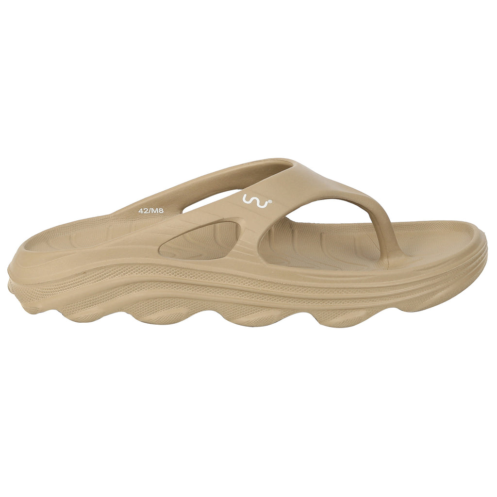 Doubleu Riva Men Comfortable & Light Weight  KHAKI  Slipper
