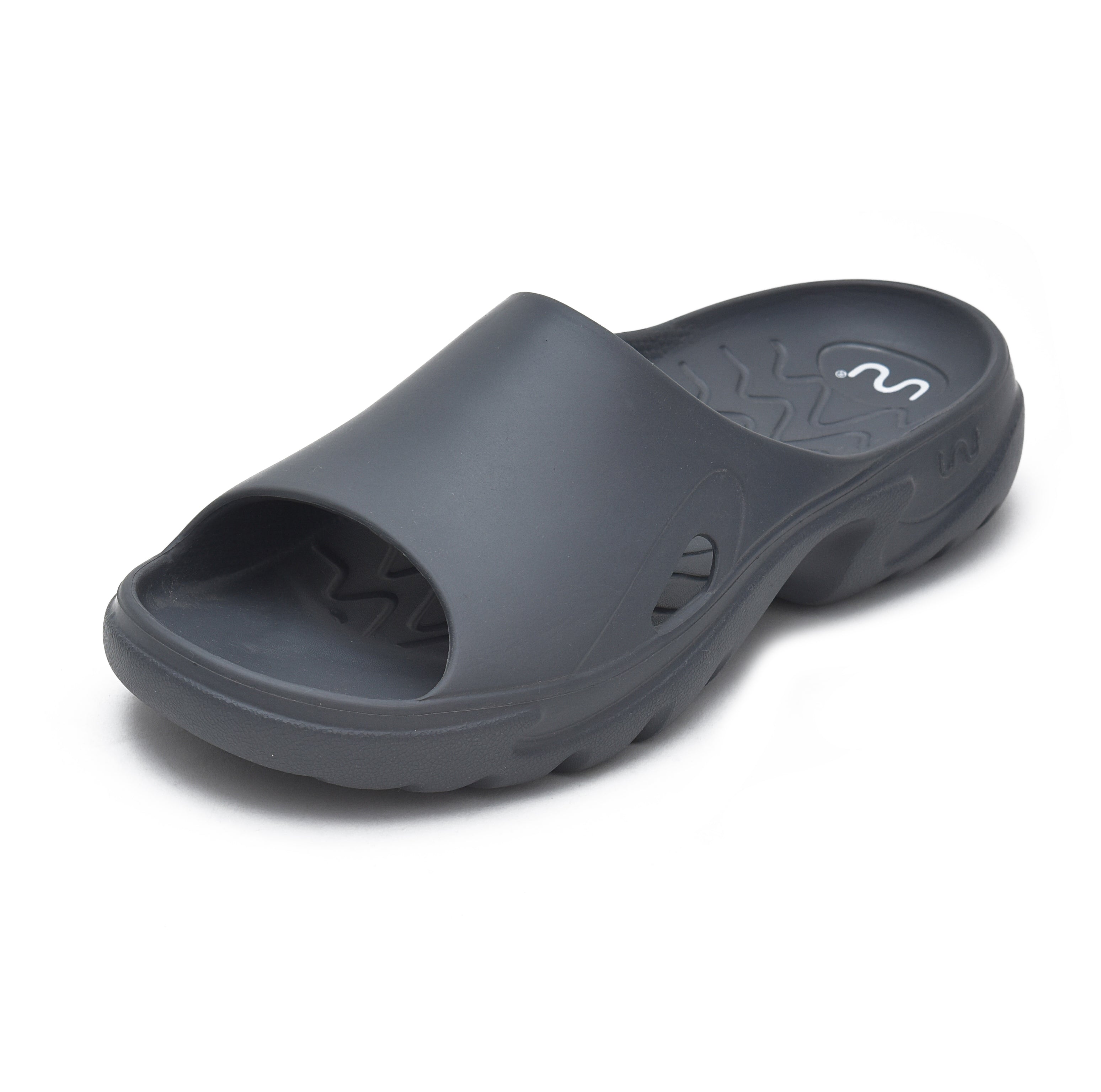 Doubleu Roma Slider for Men Comfortable Recovery Footwear Carbone