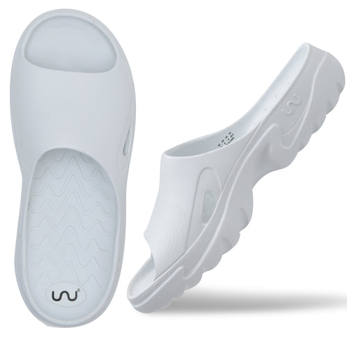 Doubleu Roma Slider for Men Comfortable Recovery Footwear White