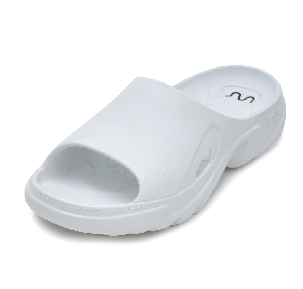 Doubleu Roma Slider for Men Comfortable Recovery Footwear White