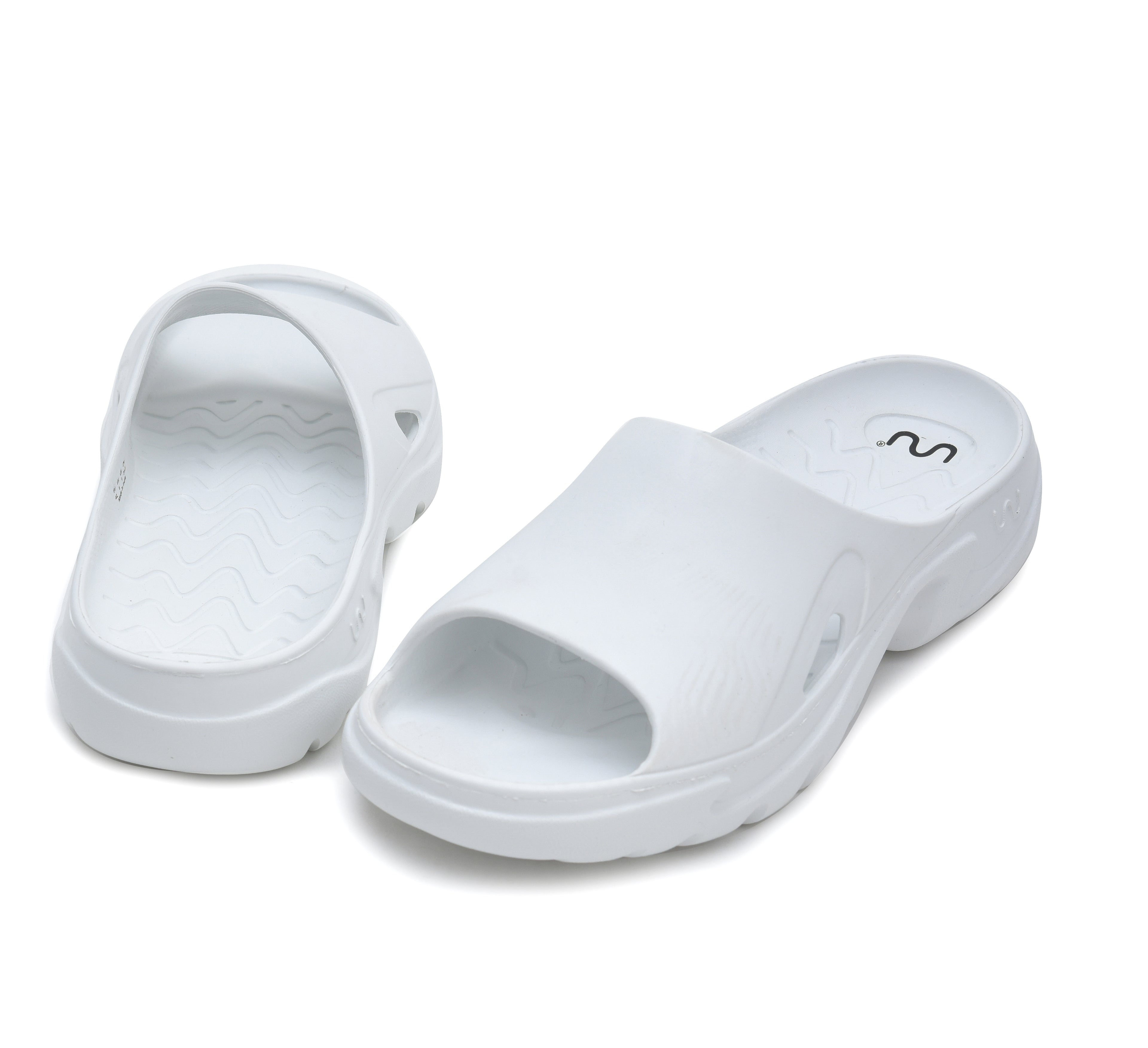 Doubleu Roma Slider for Men Comfortable Recovery Footwear White