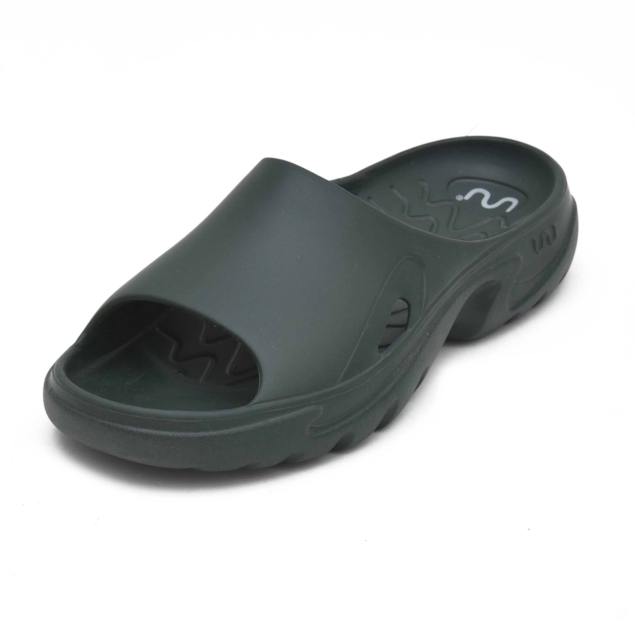 Doubleu Roma Slider for Men Comfortable Recovery Footwear Dark Olive