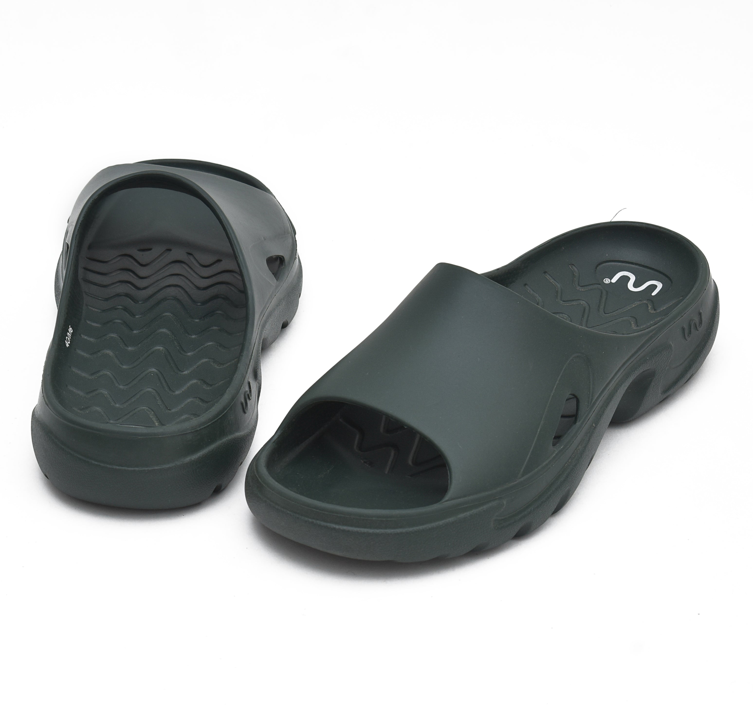 Doubleu Roma Slider for Men Comfortable Recovery Footwear Dark Olive
