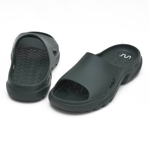 Roma Slider for Men Comfortable Recovery Footwear Dark Olive