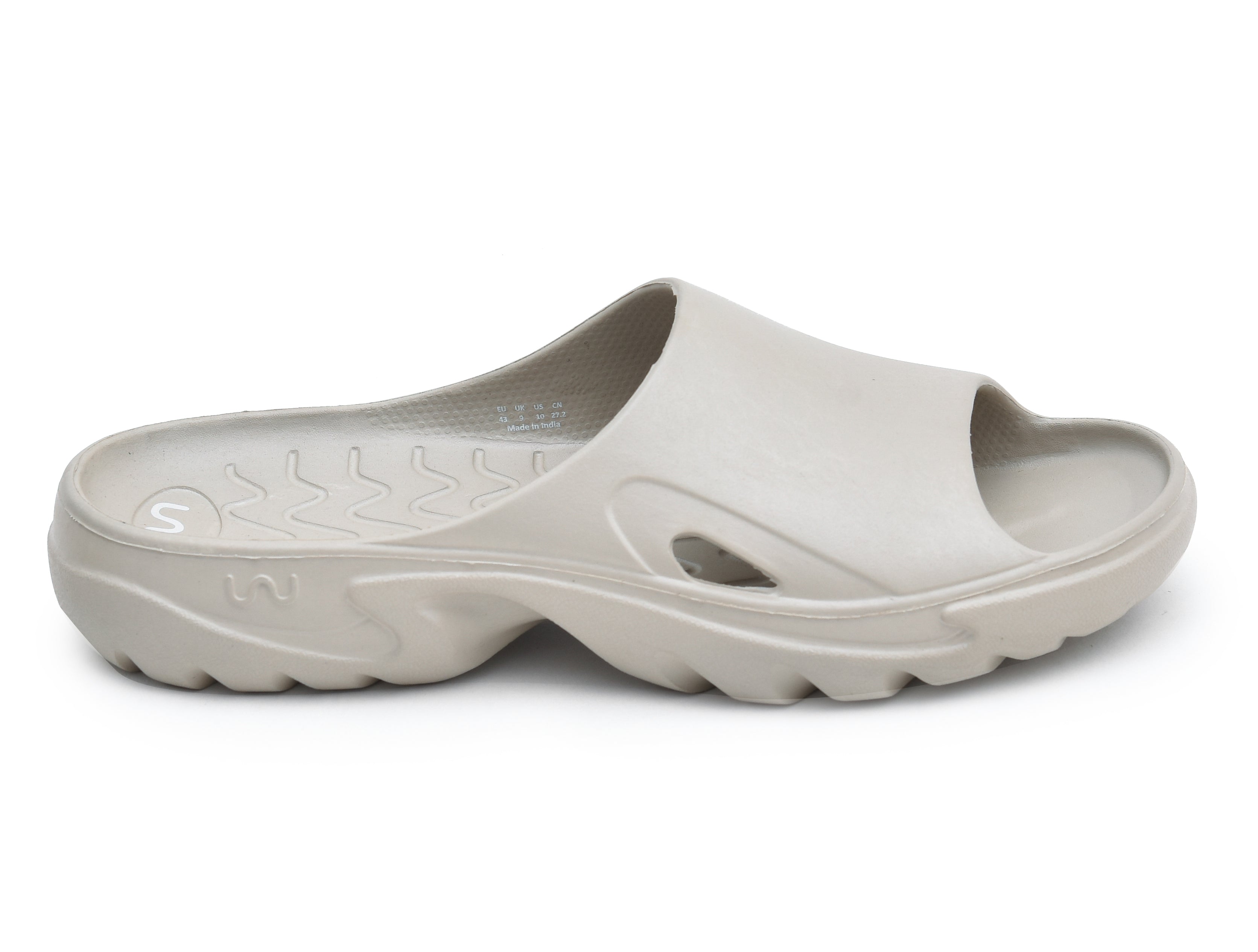 Doubleu Roma Slider for Men Comfortable Recovery Footwear Warm Grey