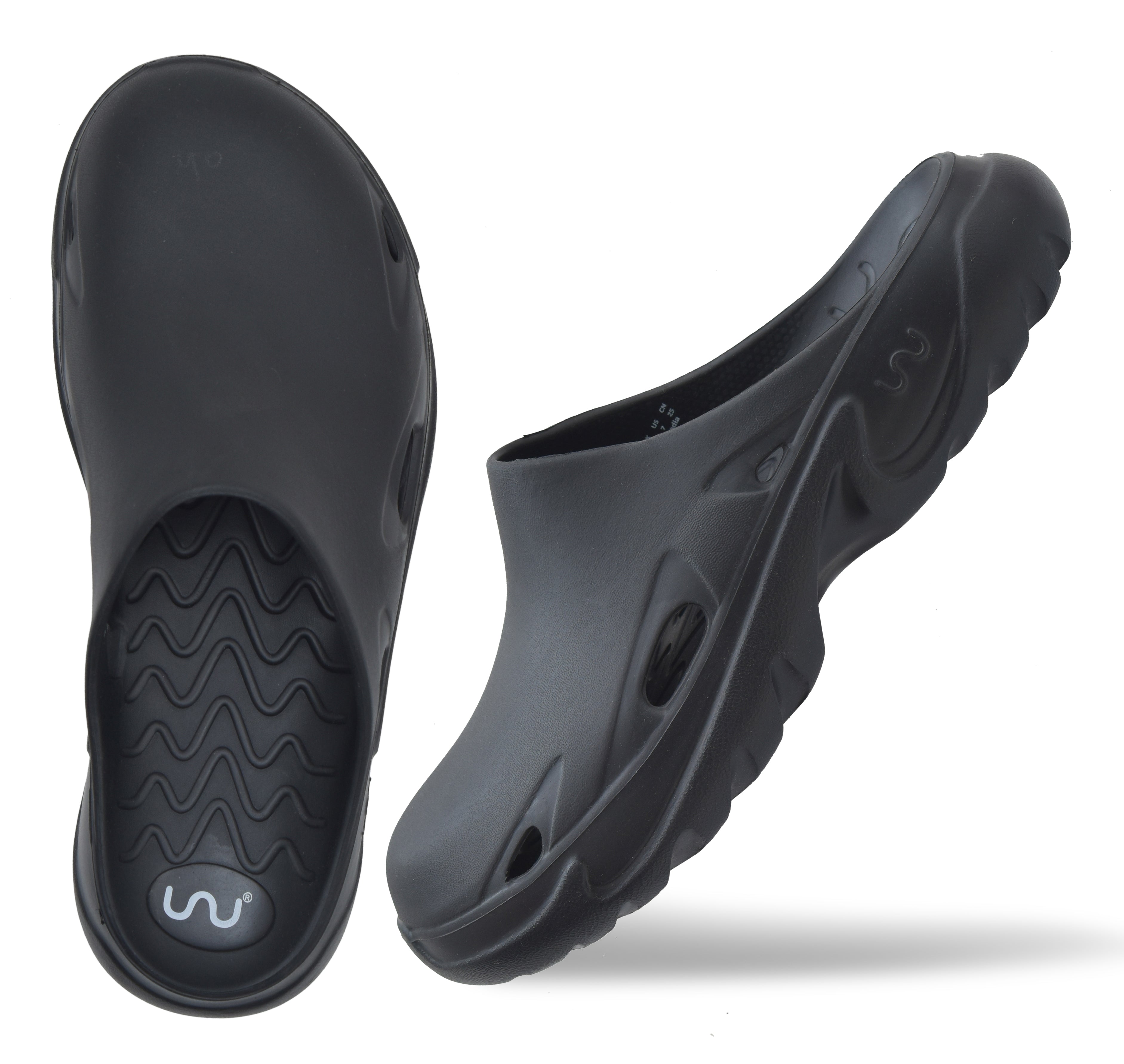 Doubleu Roma Urban Mule for Men Comfortable Slipper (Black)