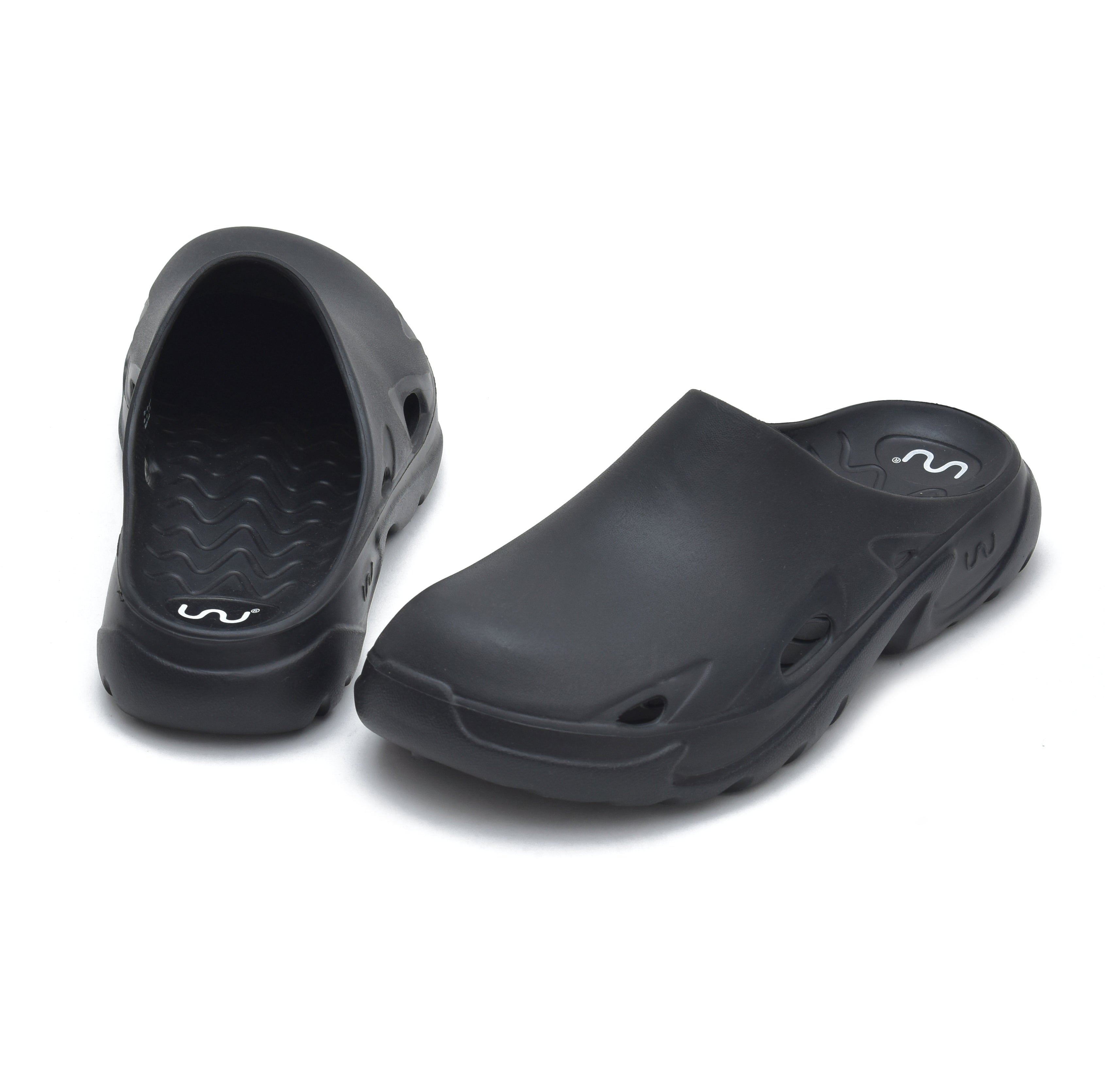 Doubleu Roma Urban Mule for Men Comfortable Slipper (Black)