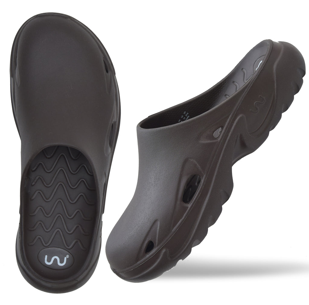 Doubleu Roma Mule for Men Comfortable Recovery Footwear C Brown