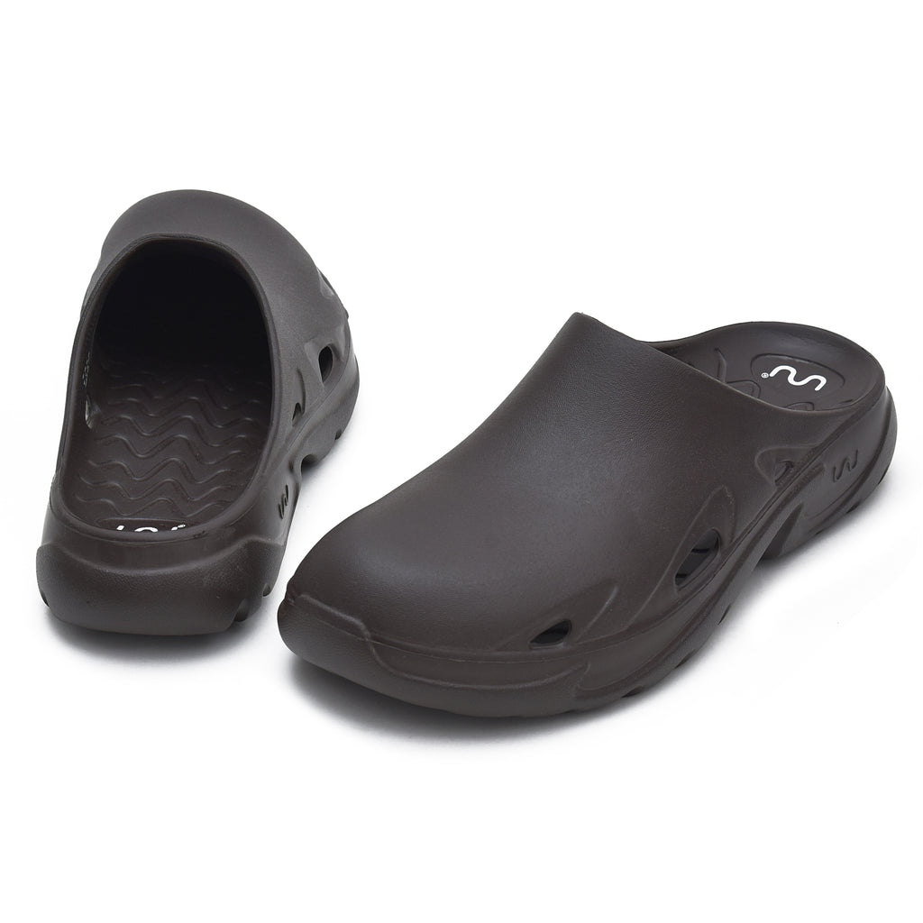 Doubleu Roma Mule for Men Comfortable Recovery Footwear C Brown