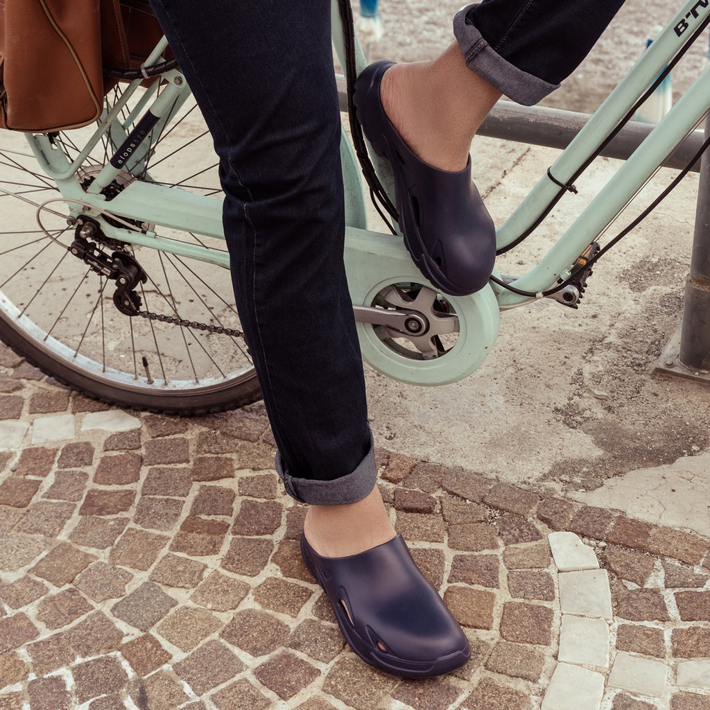 Doubleu Roma Mule for Men Comfortable Recovery Footwear Navy Blue