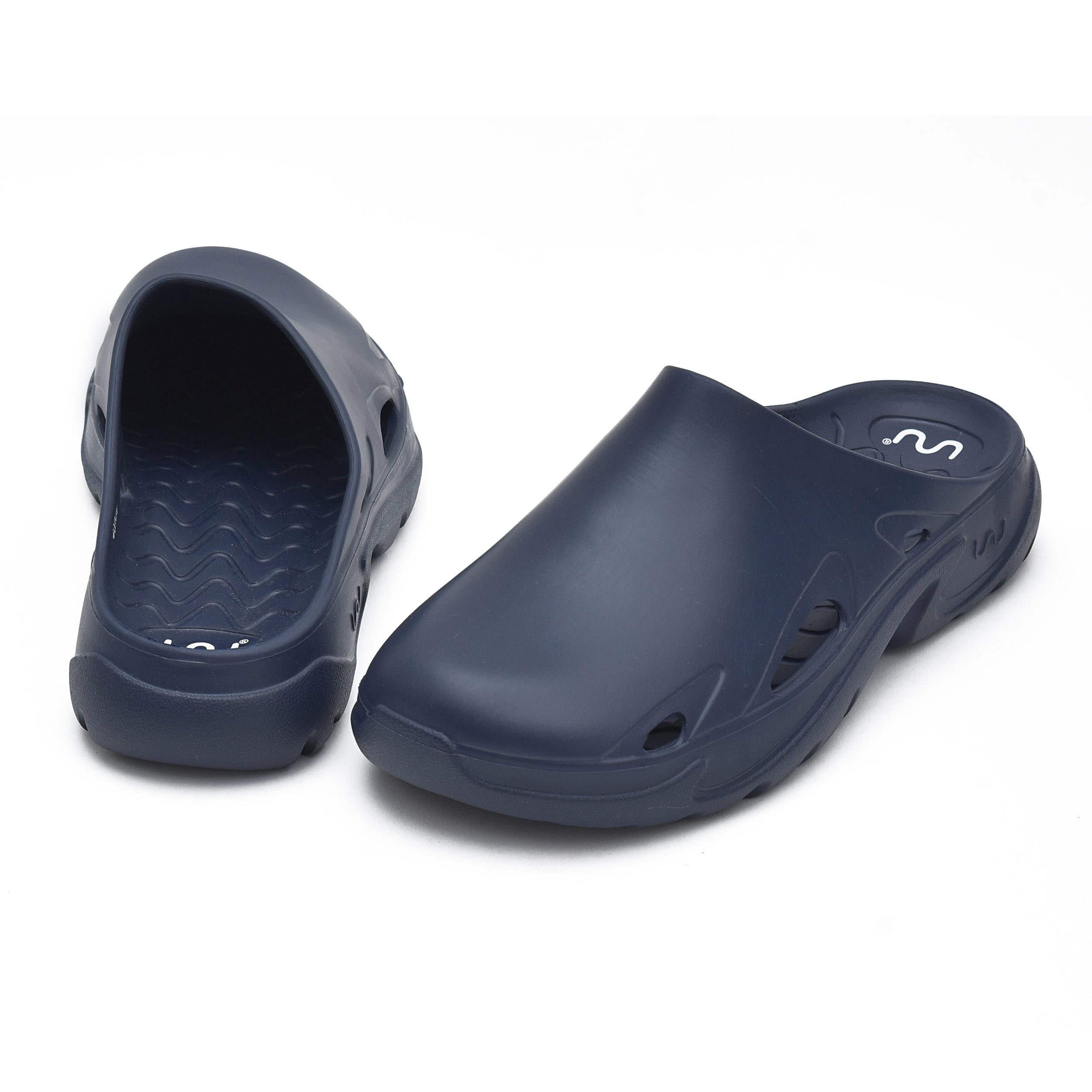 Doubleu Roma Mule for Men Comfortable Recovery Footwear Navy Blue