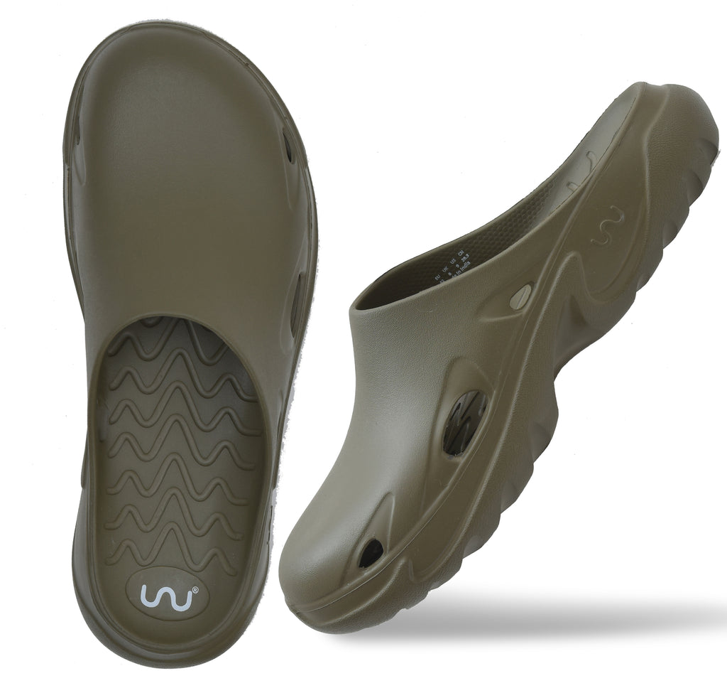 Doubleu Roma Urban Mule for Women Comfortable Slipper Olive