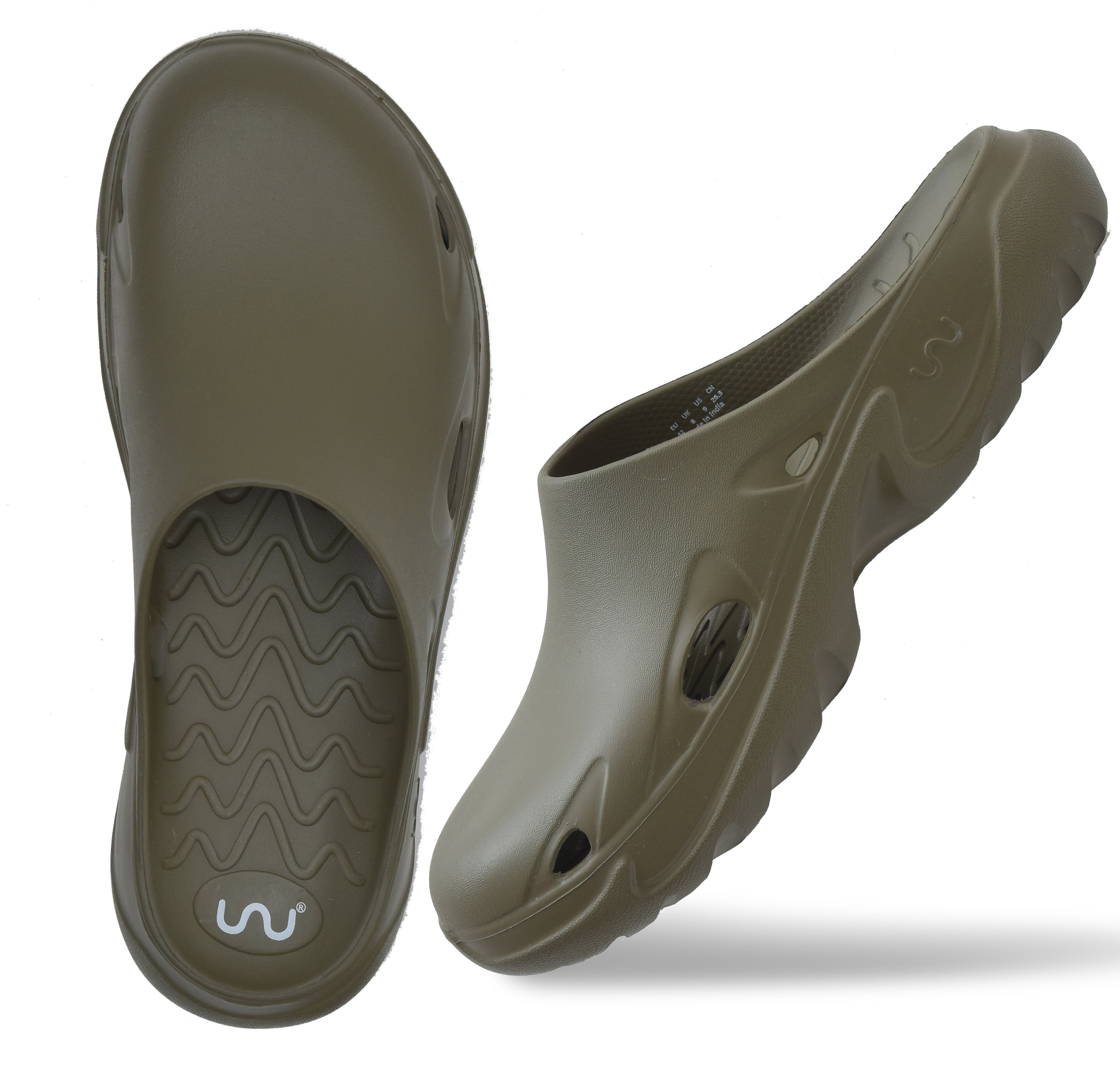 Doubleu Roma Urban Mule for Women Comfortable Slipper Olive