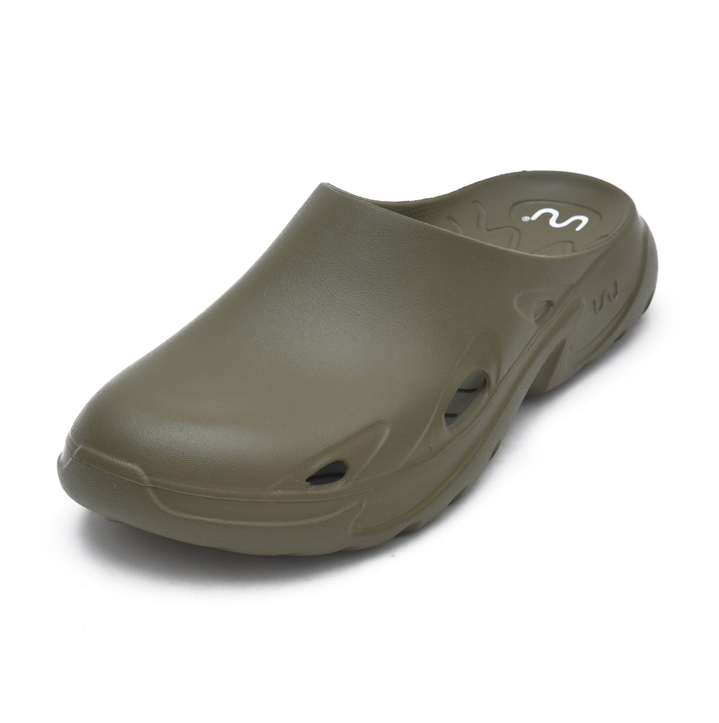Doubleu Roma Urban Mule for Women Comfortable Slipper Olive