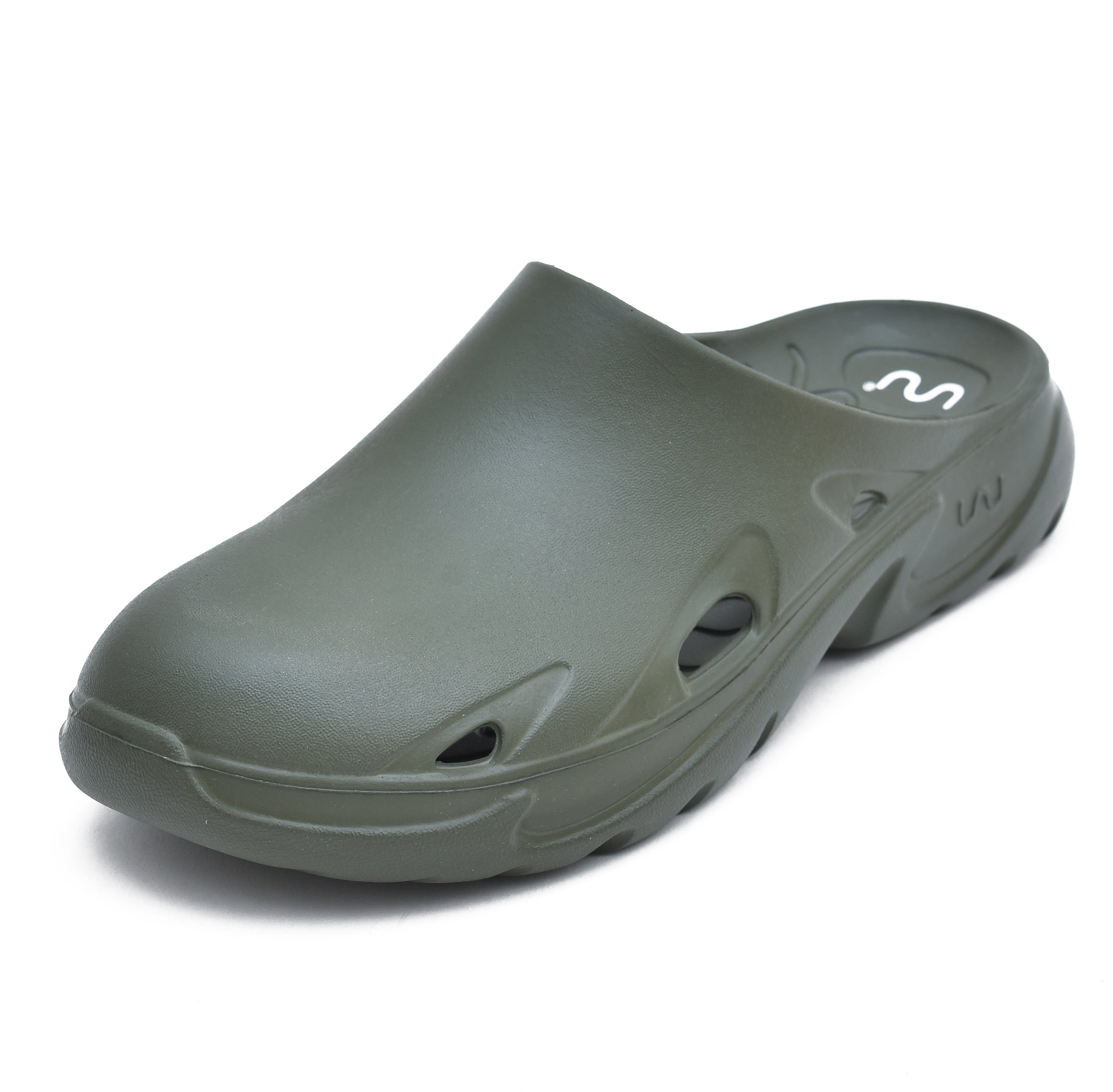 Doubleu Roma Urban Mule for Women Comfortable Slipper Olive tone
