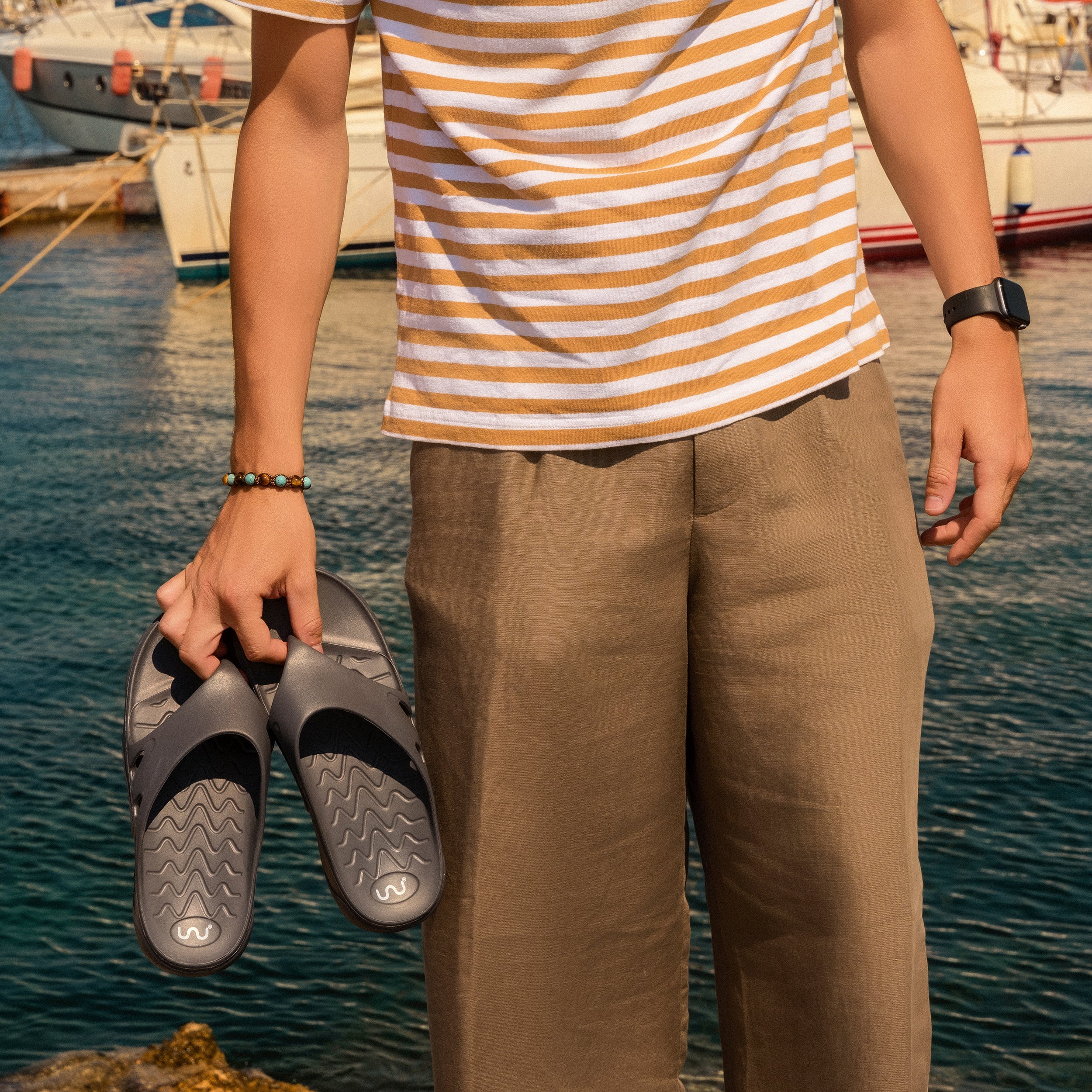 Doubleu Roma Thong for Men Comfortable Recovery Footwear