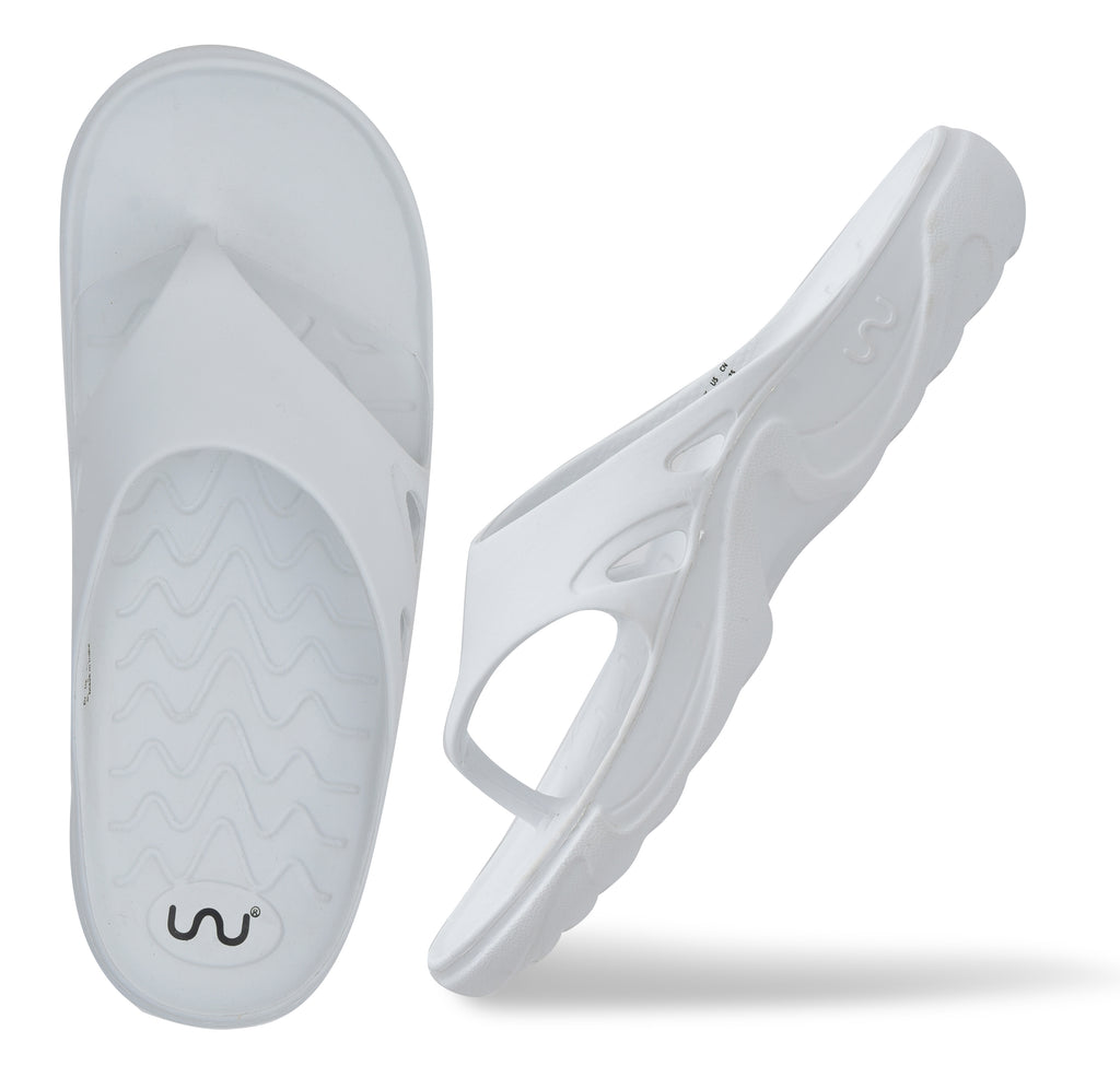 Doubleu Roma Thong for Men Comfortable Recovery Footwear White