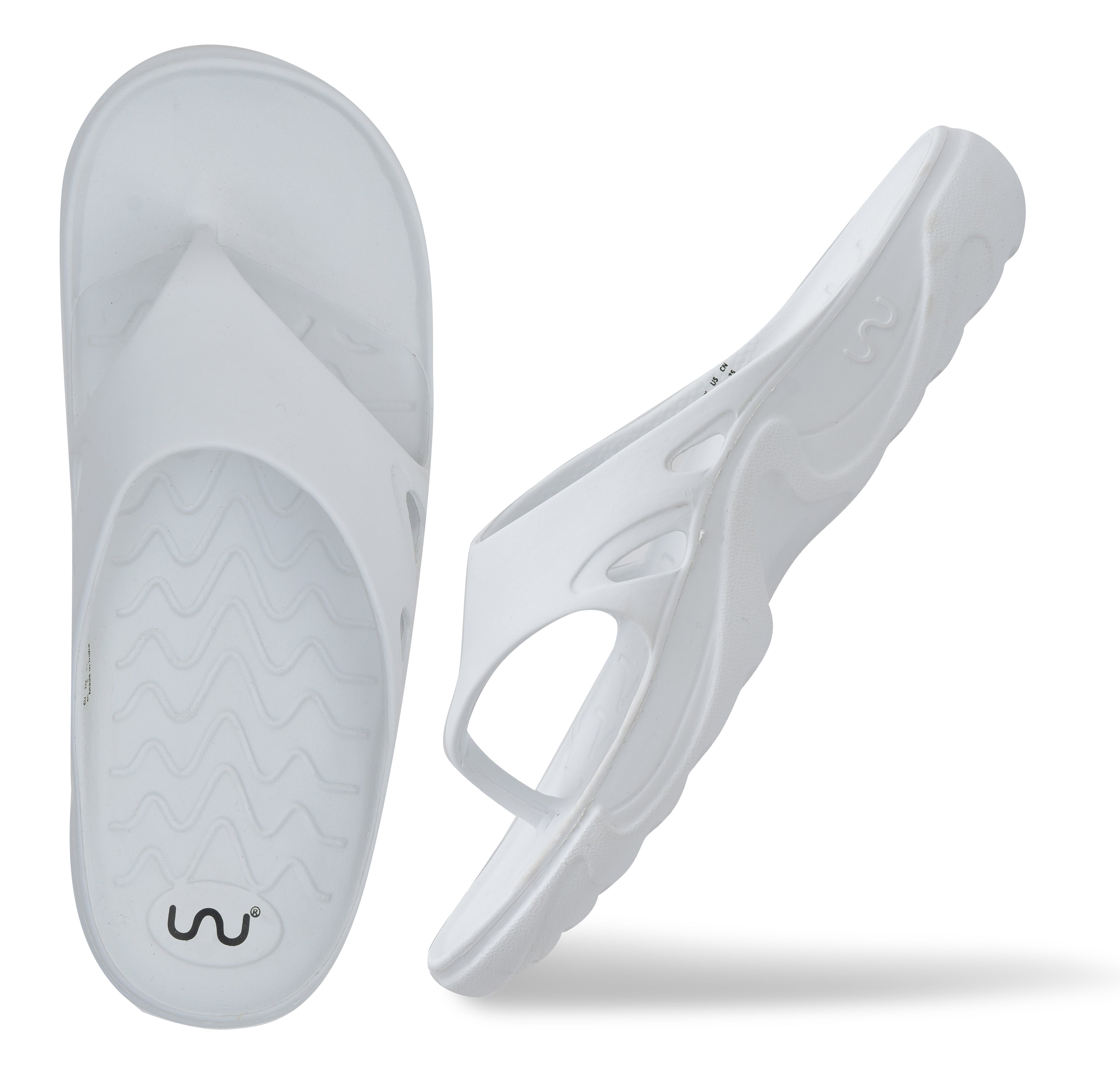 Doubleu Roma Thong for Men Comfortable Recovery Footwear White