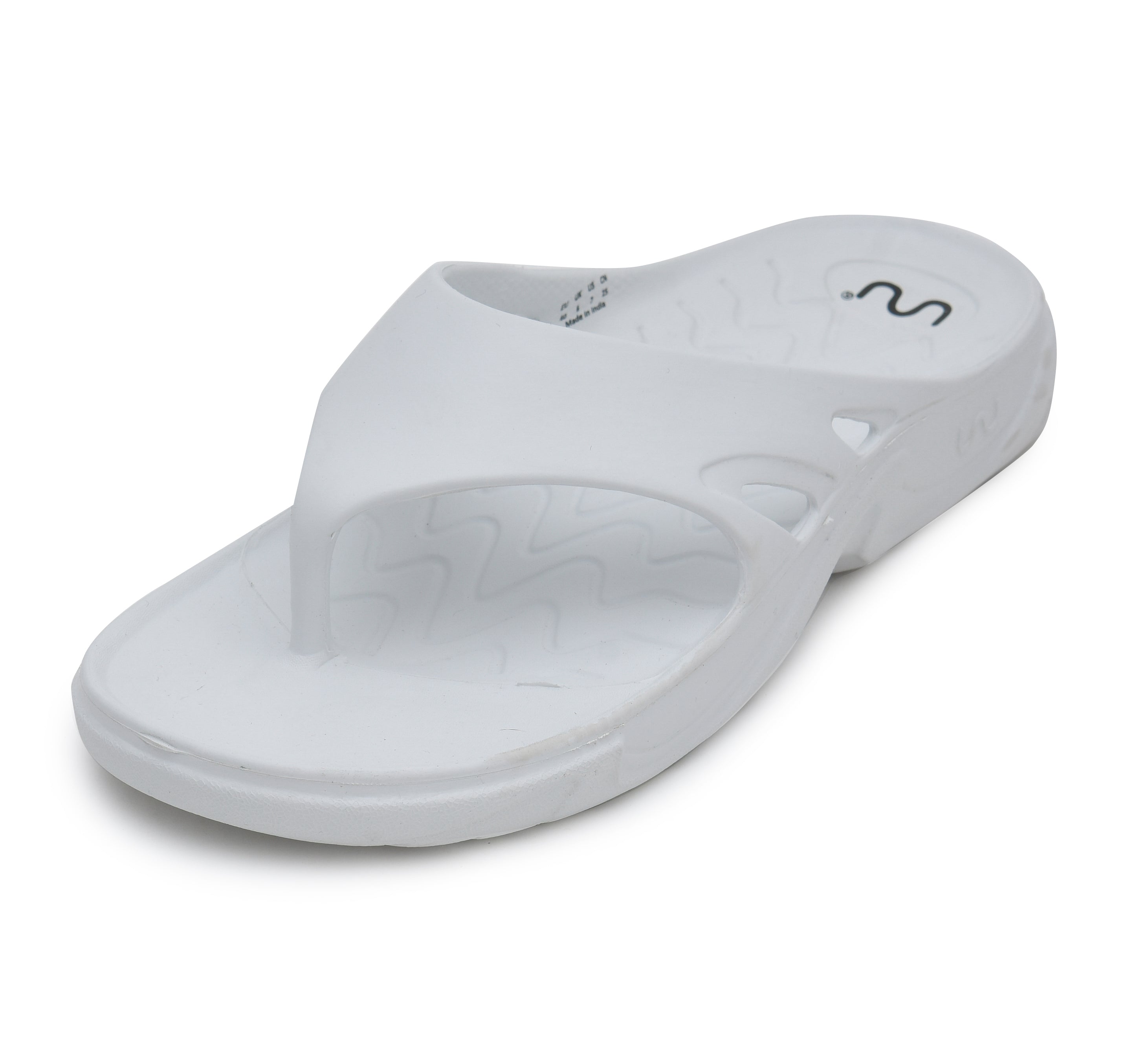Doubleu Roma Thong for Men Comfortable Recovery Footwear White