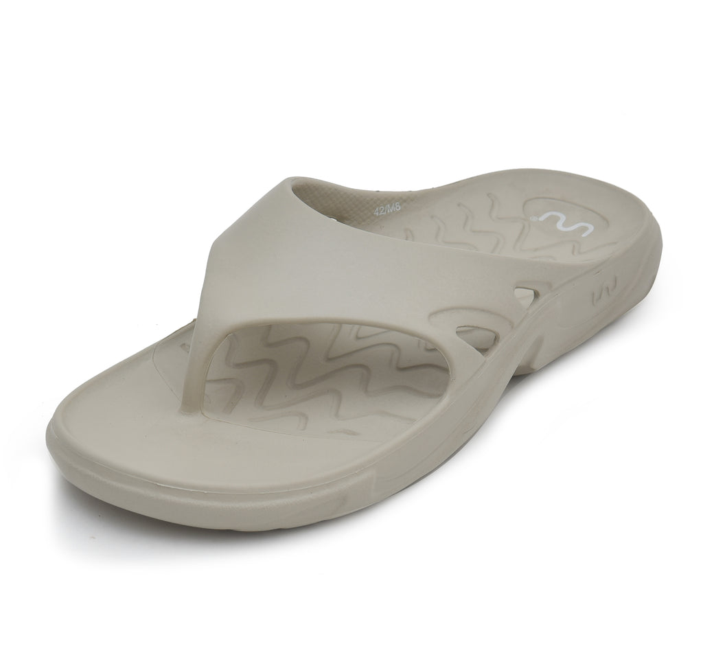 Doubleu Roma Thong for Men Comfortable Recovery Footwear Warm Grey