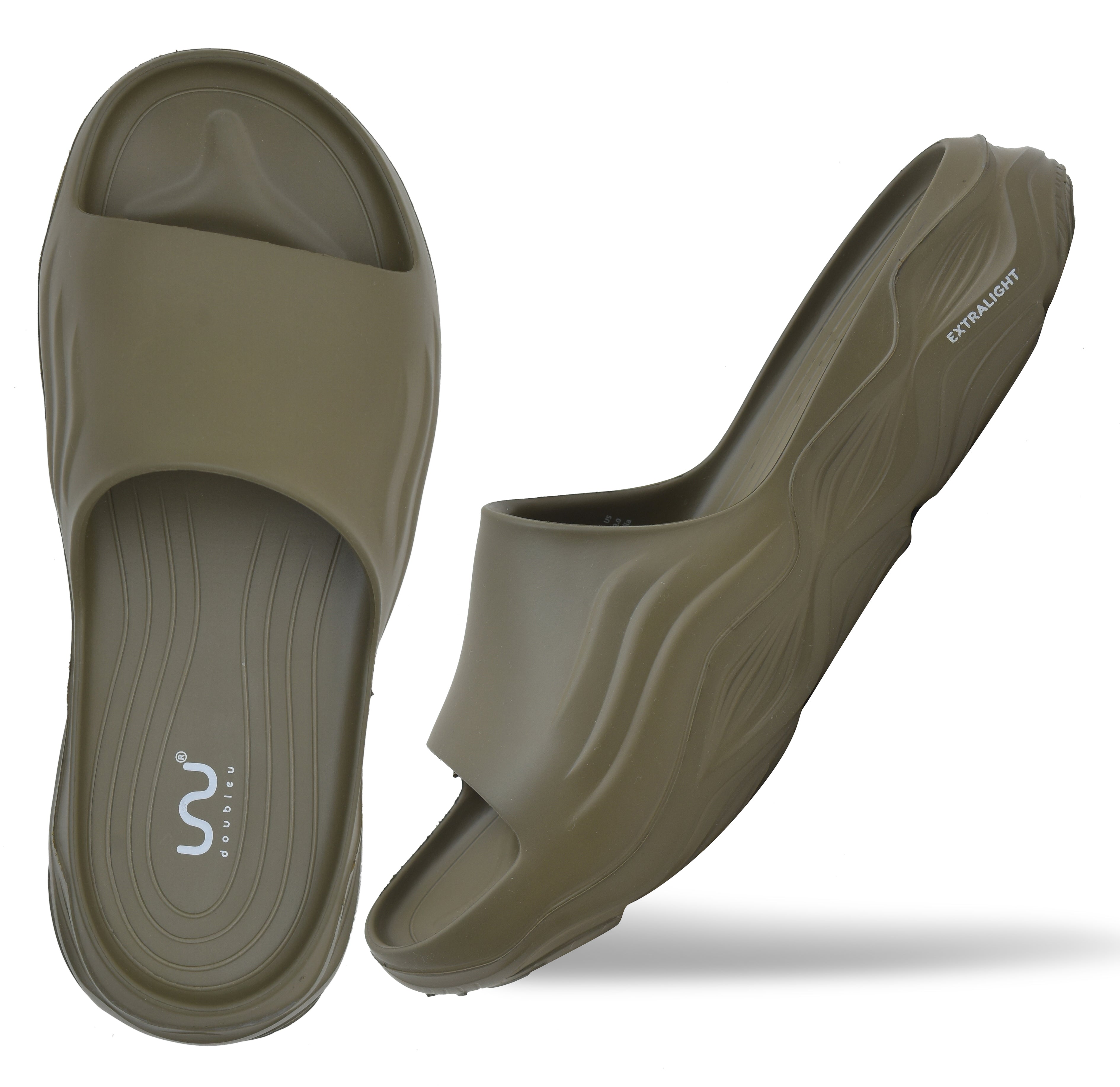 Ultra Sporty Slide Soft Dr Anti-Skid Slipper for Men Olive
