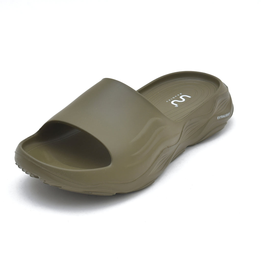 Ultra Sporty Slide Soft Dr Anti-Skid Slipper for Men Olive