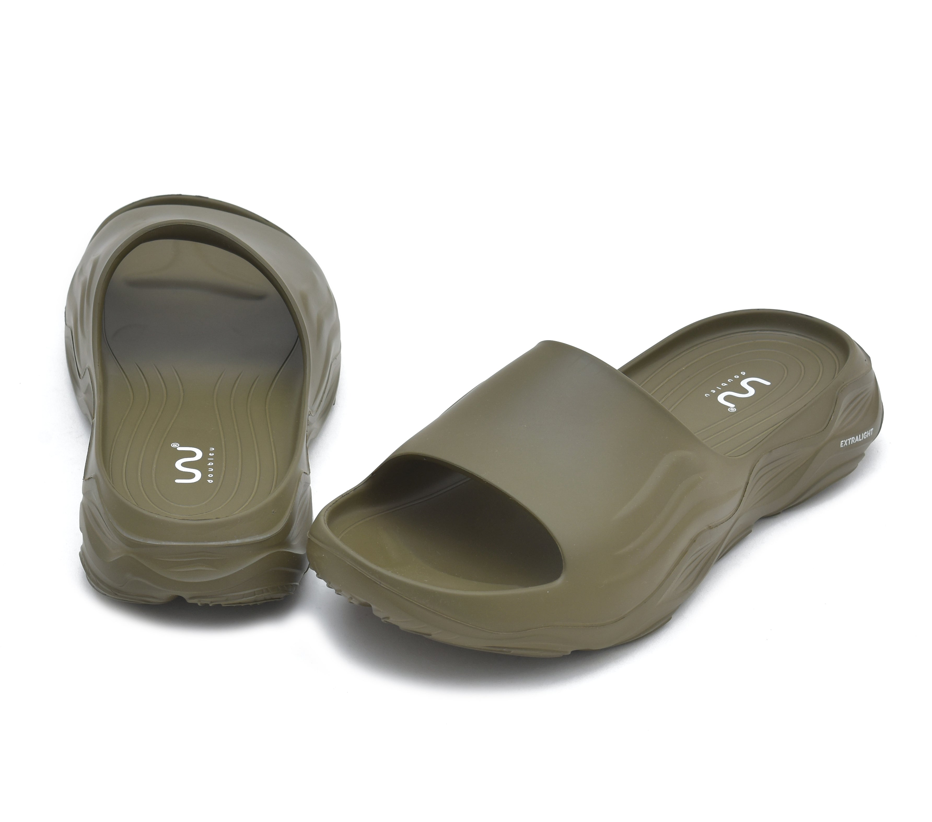 Ultra Sporty Slide Soft Dr Anti-Skid Slipper for Men Olive