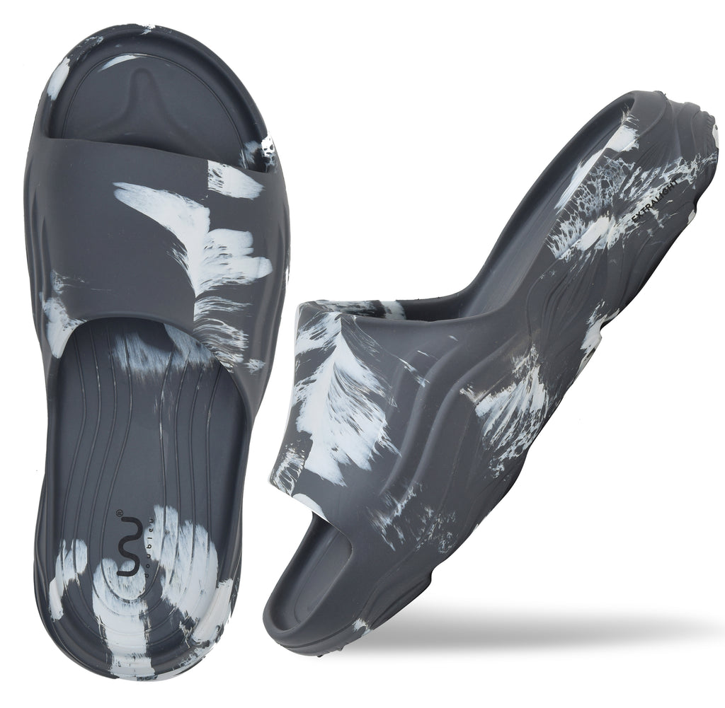 Ultra Sporty Slide  Soft Dr Anti-Skid Slipper for Men Carbone White