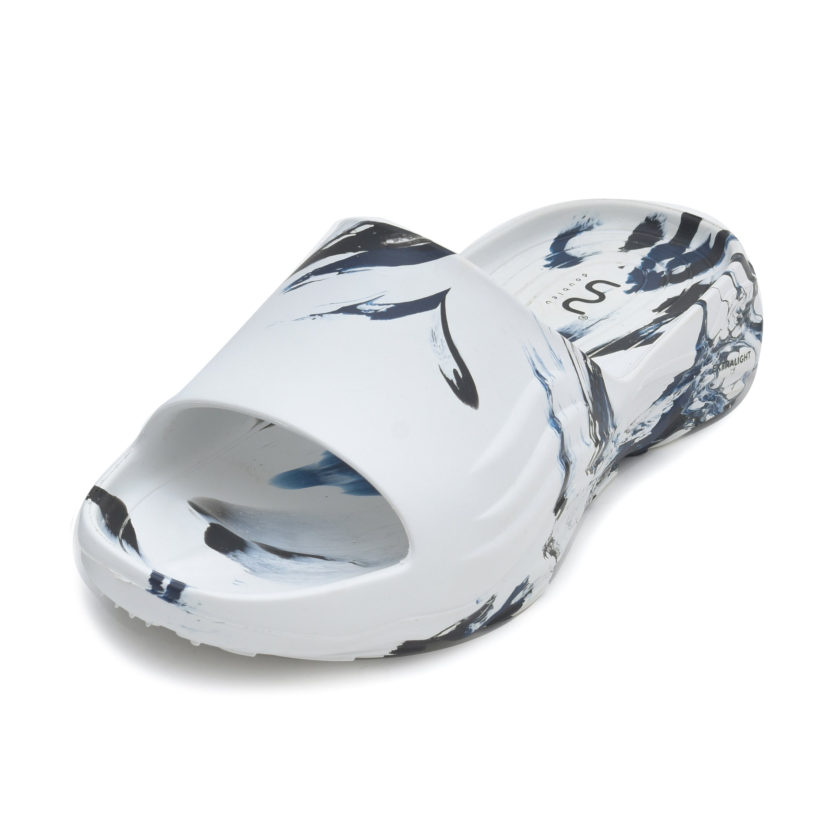 Ultra Sporty Slide  Soft Dr Anti-Skid Slipper for Men Ultra Sporty Slide White Bleu Black