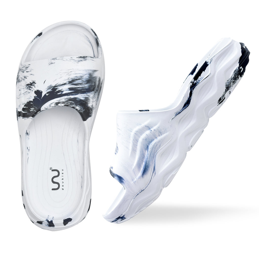 Doubleu Soft Doctor Anti-Skid for Women Ultra Sporty Slide White Blue Black