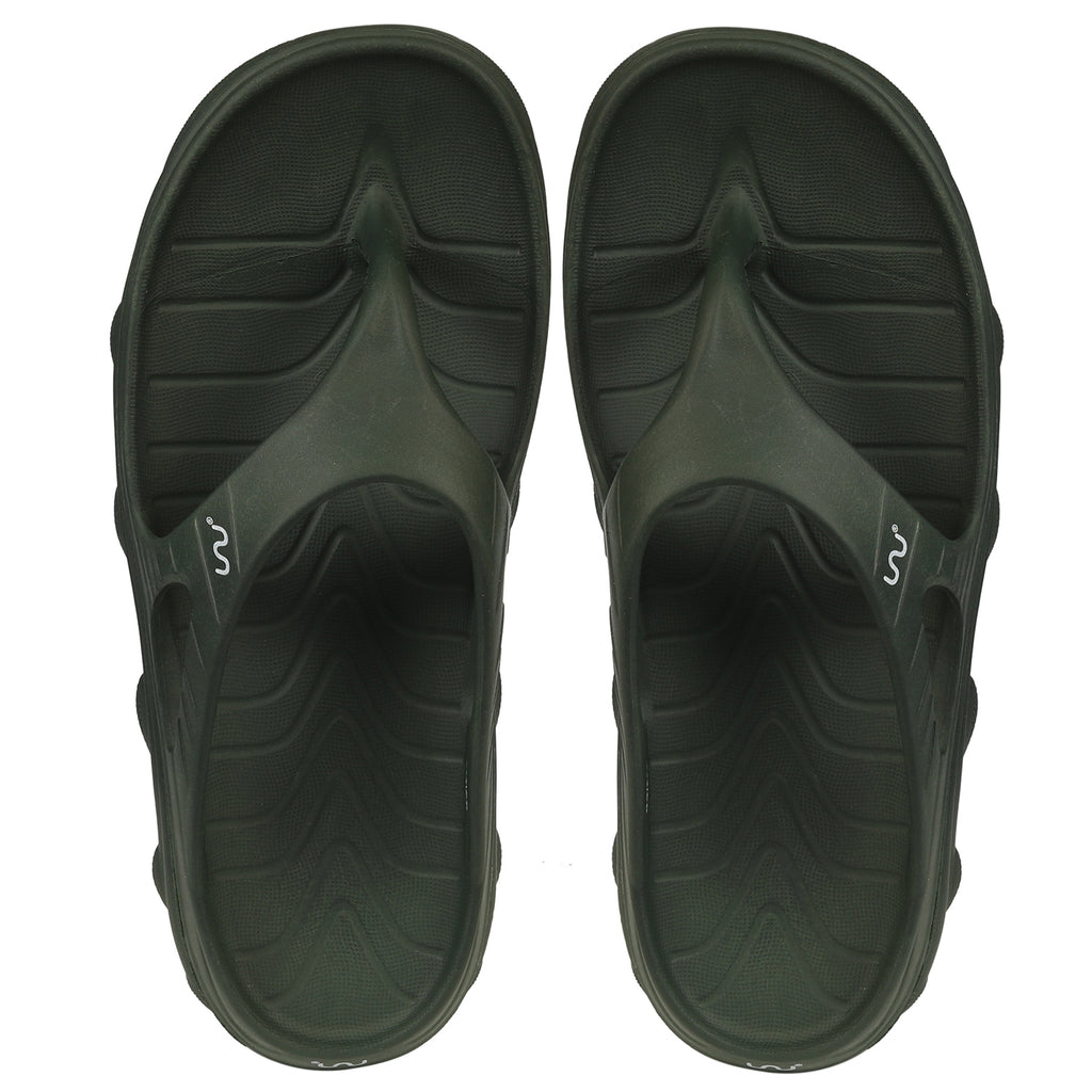 Doubleu Riva Women Marble Comfortable Recovery Footwear Dark Olive Green