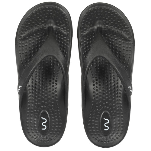 Doubleu California Men Comfortable & Light Weight  Slipper Black