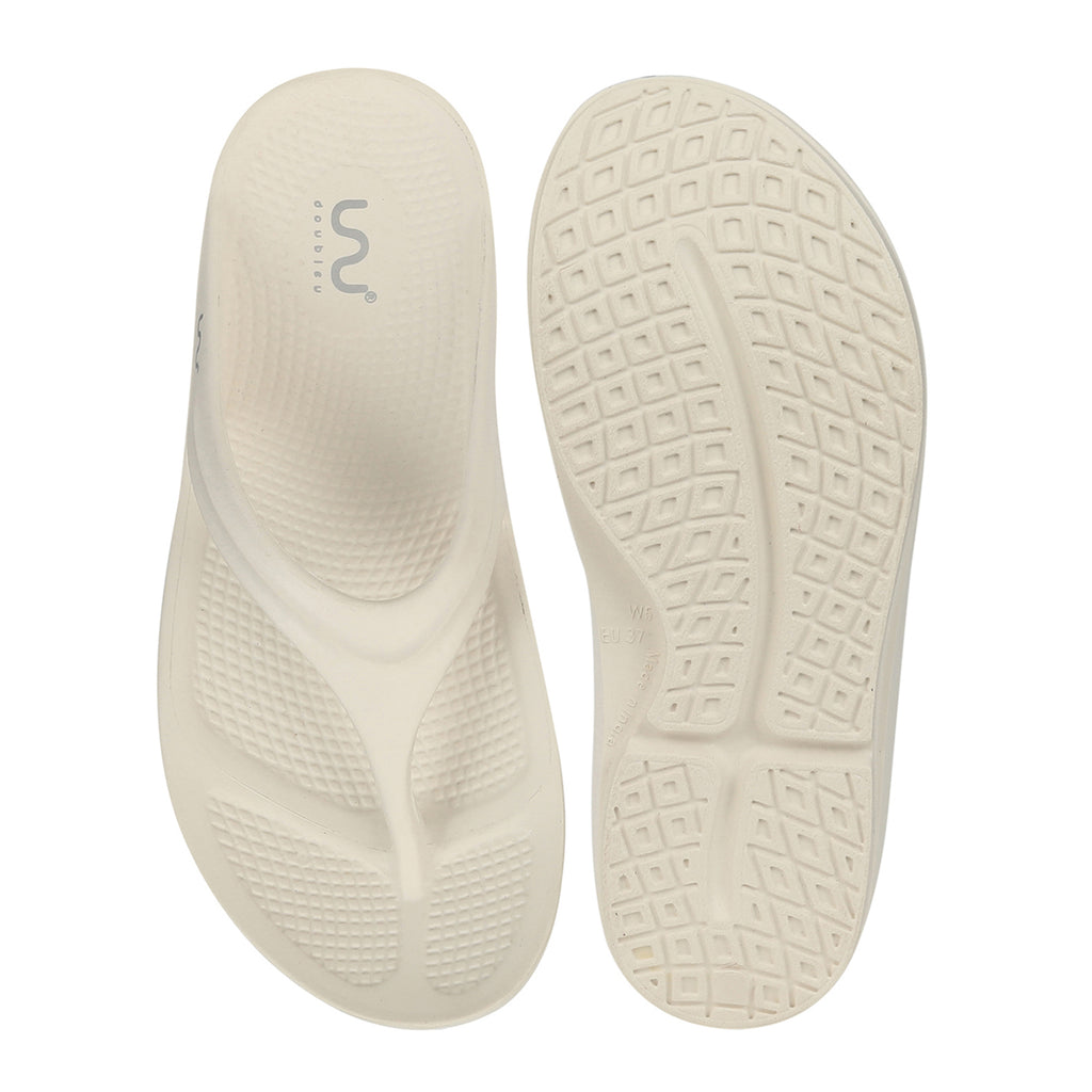 Doubleu Lite Women  Comfortable & Light Weight  White Slipper