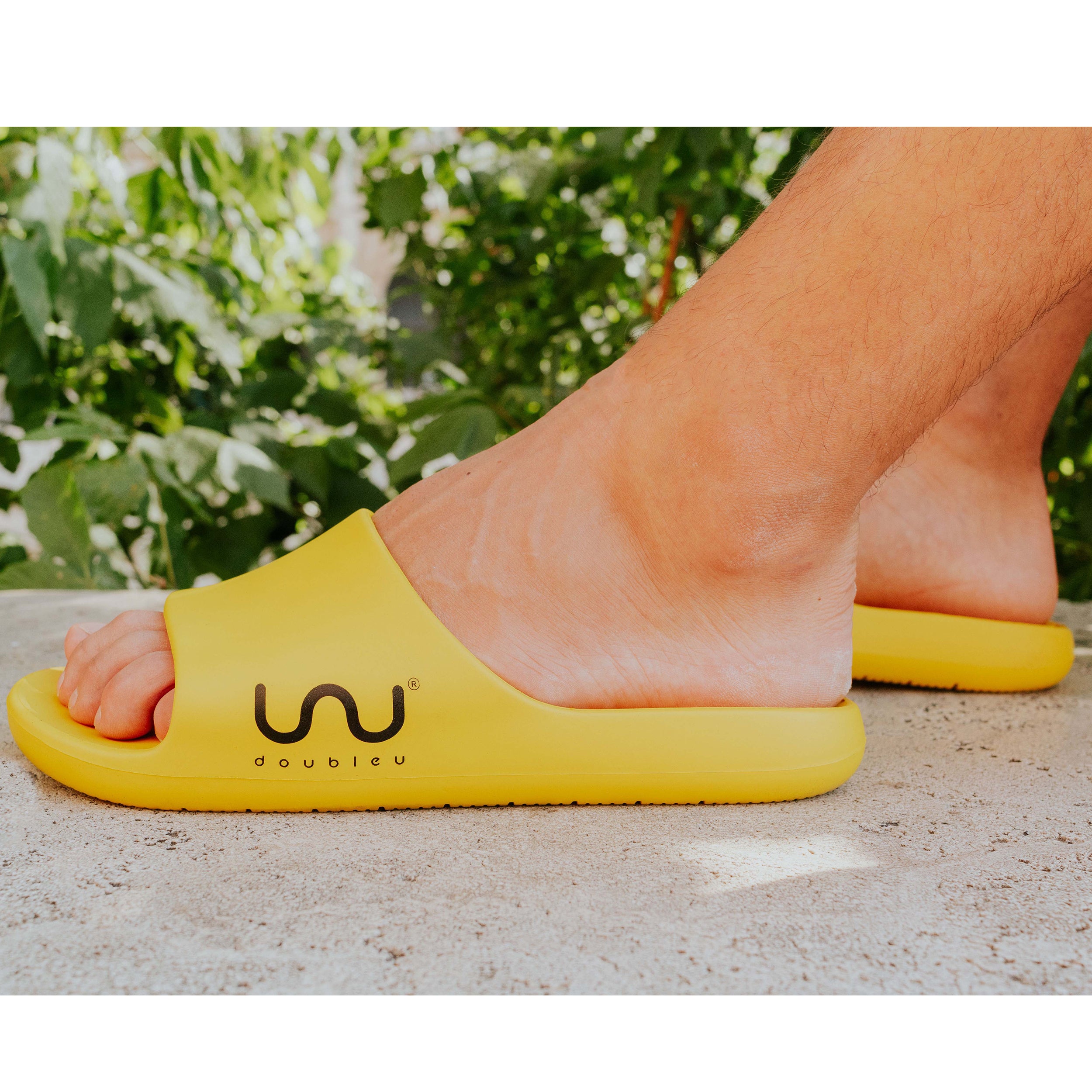Doubleu Milano Men Comfortable & Light Weight  Yellow  Slipper