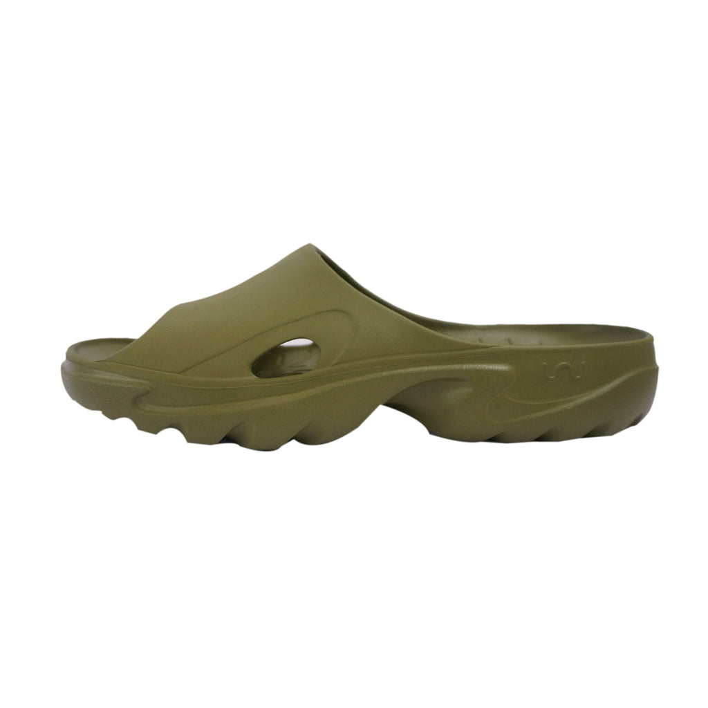 Doubleu Roma Slider for Men Comfortable Recovery Footwear Olive