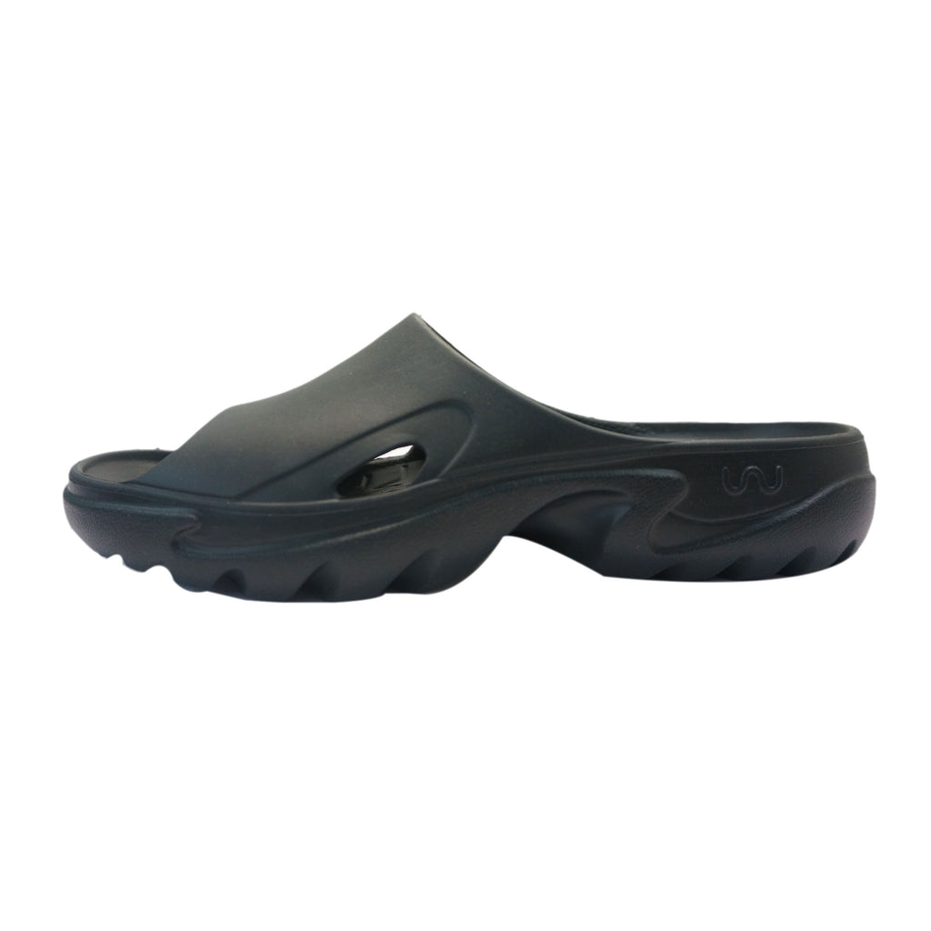 Doubleu Roma Slider for Men Comfortable Recovery Footwear Black