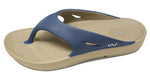 Doubleu Comfort Men Slipper Comfortable & Light Weight Recovery Footwear (Khaki + Blue)