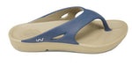 Doubleu Comfort Men Slipper Comfortable & Light Weight Recovery Footwear (Khaki + Blue)