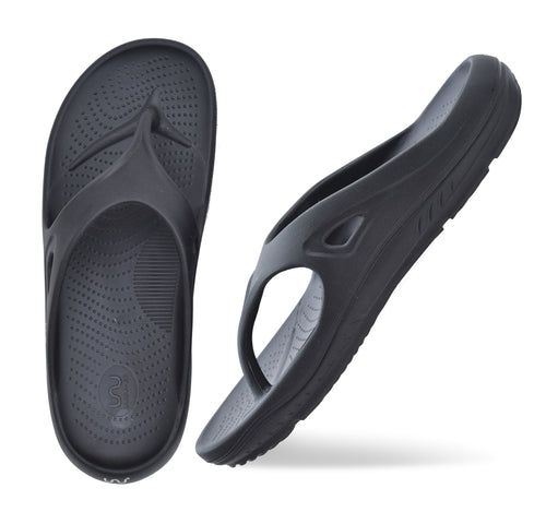 Doubleu Positano Men Comfortable & Light Weight Slipper Black